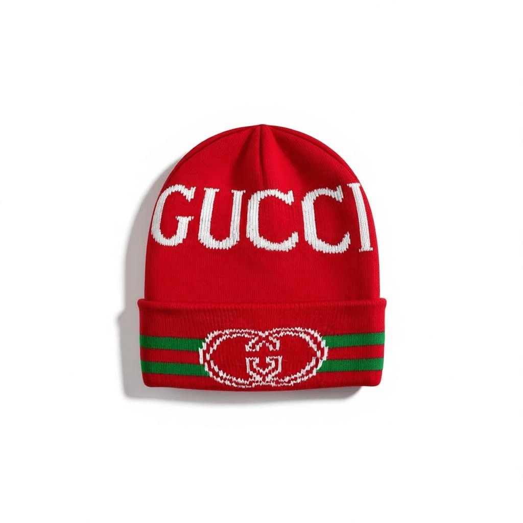 Gucci Logo Knit Beanie — Red - MASTERPIECE