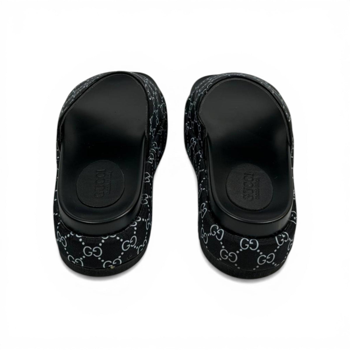 GUCCI Luxury Black Platform Slide Sandals – GG Monogram Statement & Premium Streetwear 👟✨ - MASTERPIECE