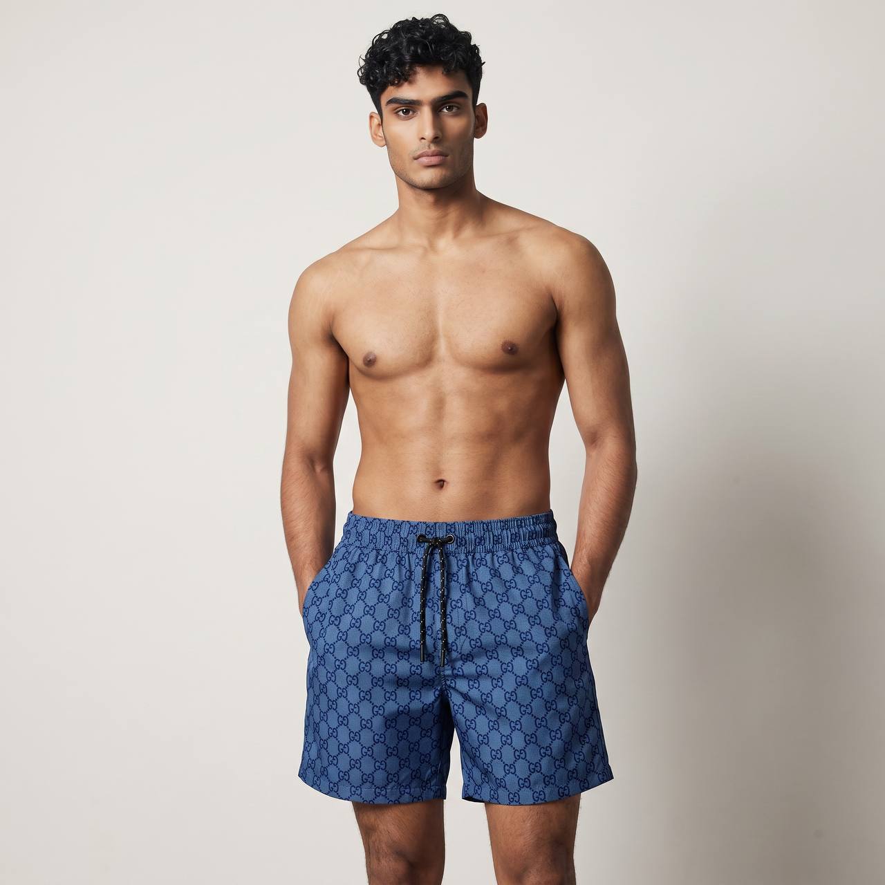 Gucci Monogram Blue Swim Shorts 🩳 | GG Pattern Luxury Beachwear - MASTERPIECE