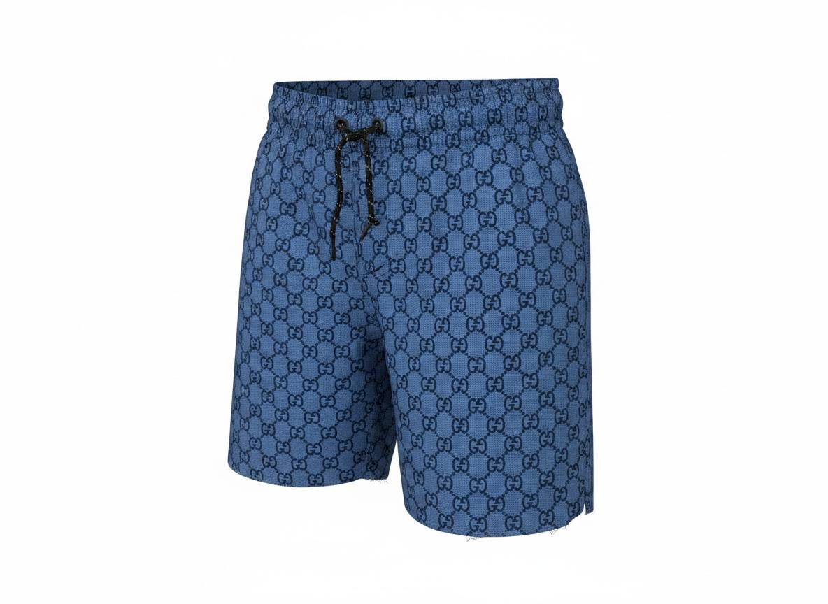 Gucci Monogram Blue Swim Shorts 🩳 | GG Pattern Luxury Beachwear - MASTERPIECE