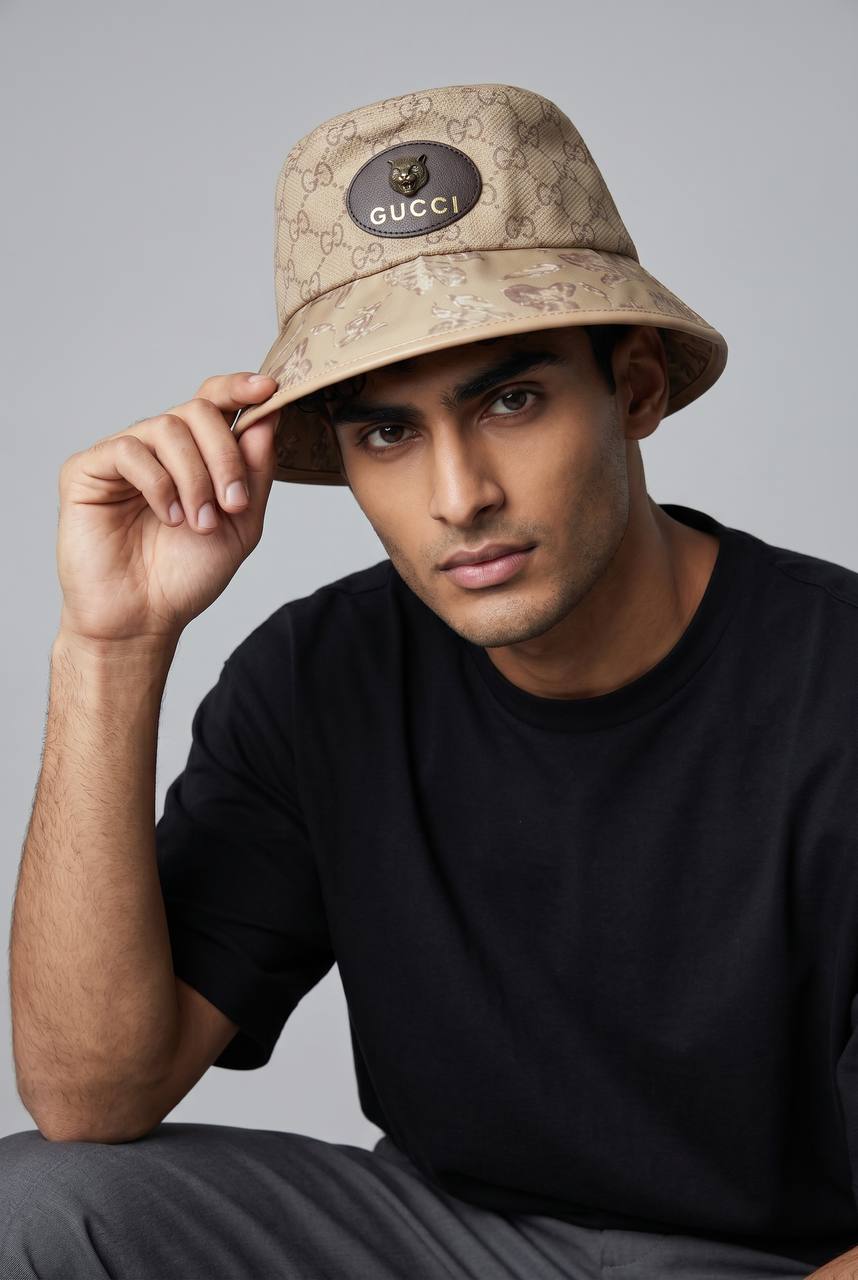 Gucci Monogram Bucket Hat – Luxury Beige GG Canvas 🧢✨ - MASTERPIECE