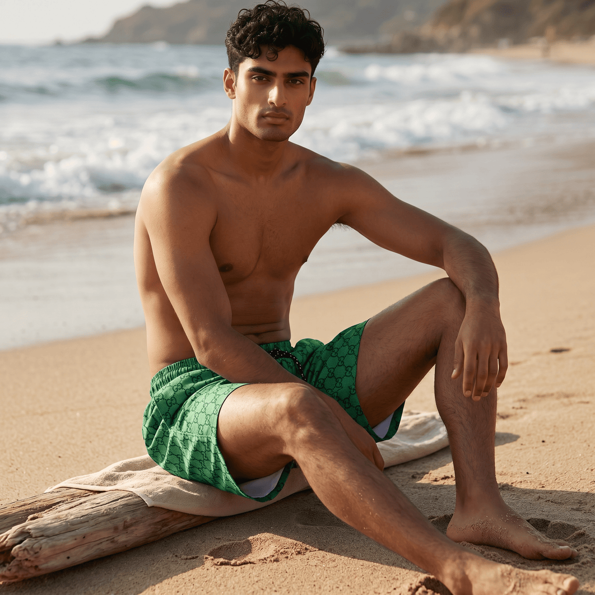 Gucci Monogram Swim Shorts – Emerald Green Edition 💚 - MASTERPIECE