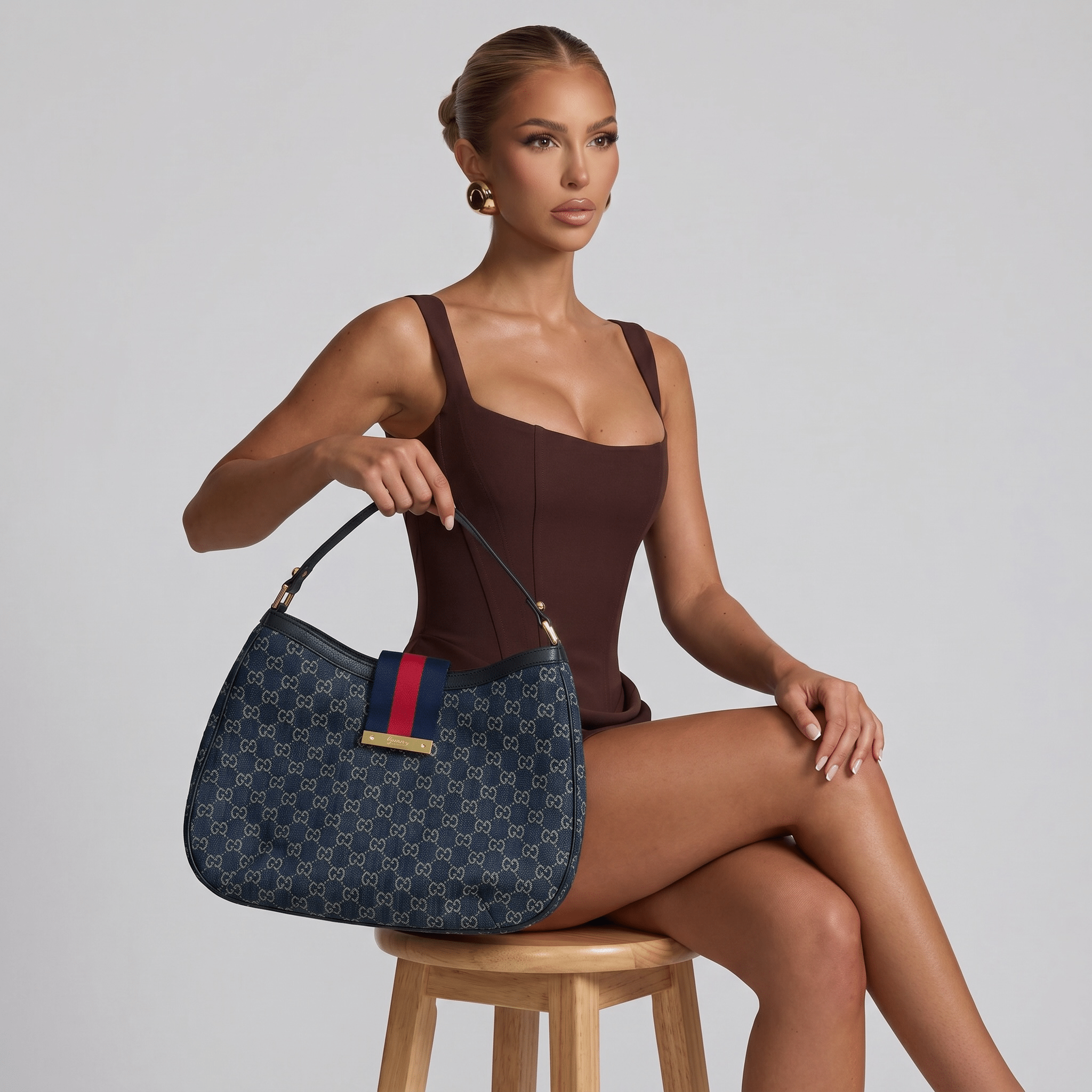 👜 Gucci Ophidia GG Denim Hobo Bag – Blue Monogram Edition 👜 - MASTERPIECE