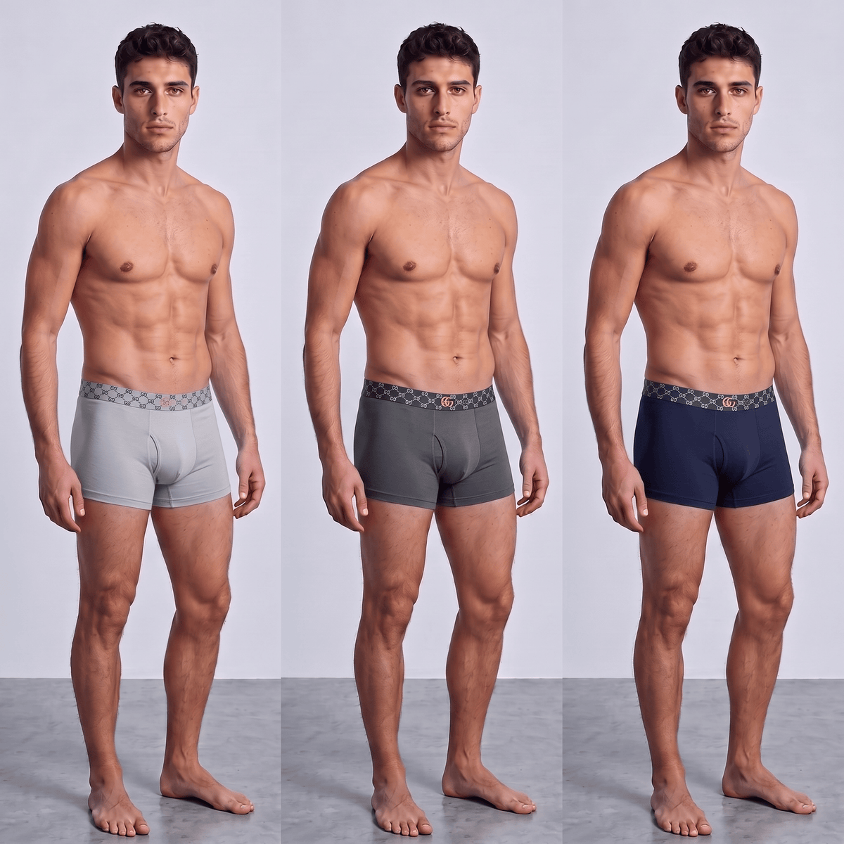 Gucci Signature Boxer Briefs – Premium 3-Pack Set 🩲✨ - MASTERPIECE