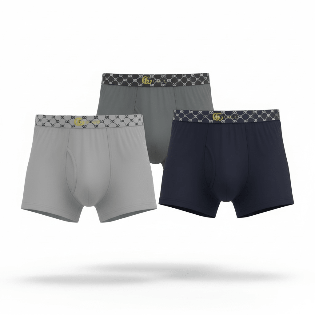 Gucci Signature Boxer Briefs – Premium 3-Pack Set 🩲✨ - MASTERPIECE