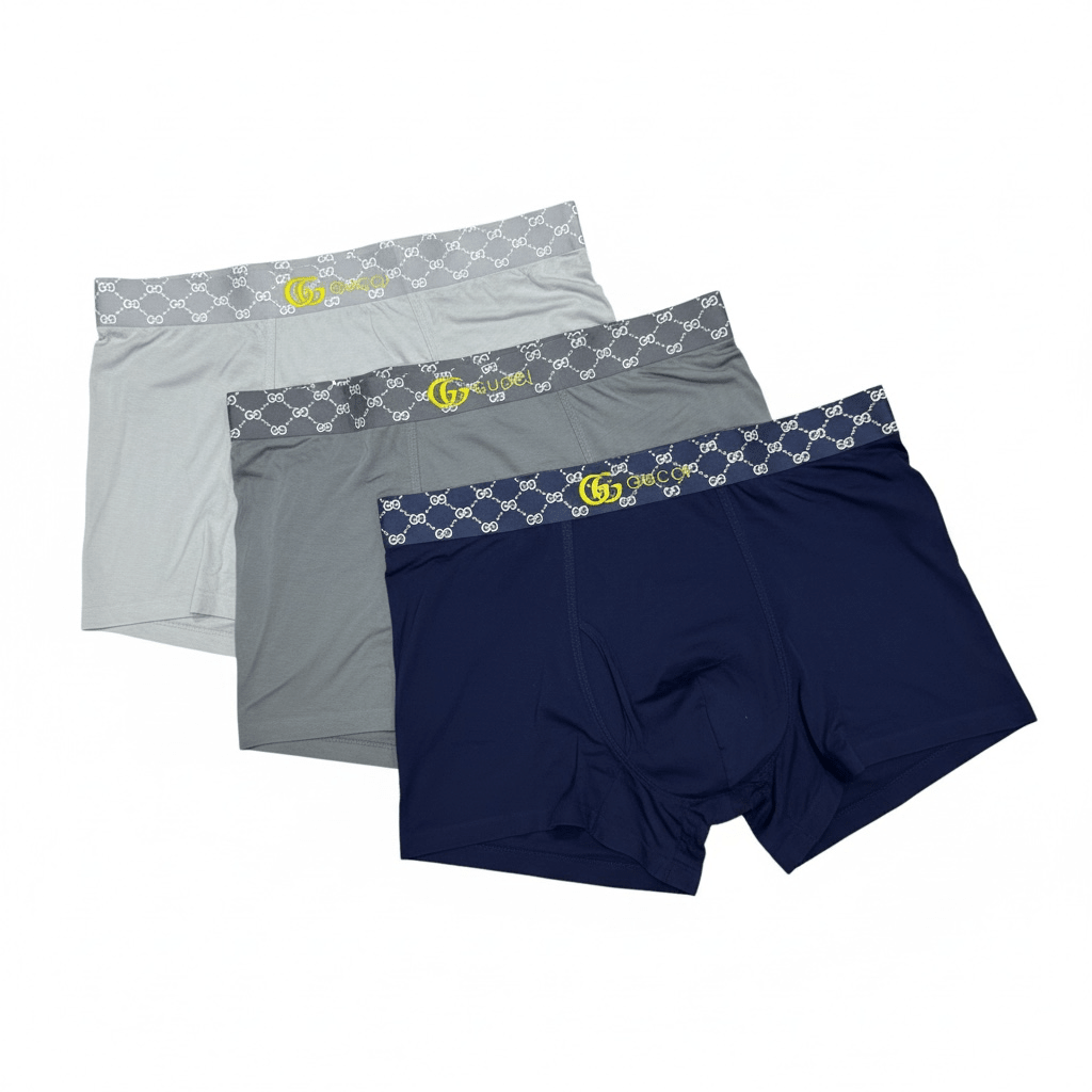 Gucci Signature Boxer Briefs – Premium 3-Pack Set 🩲✨ - MASTERPIECE