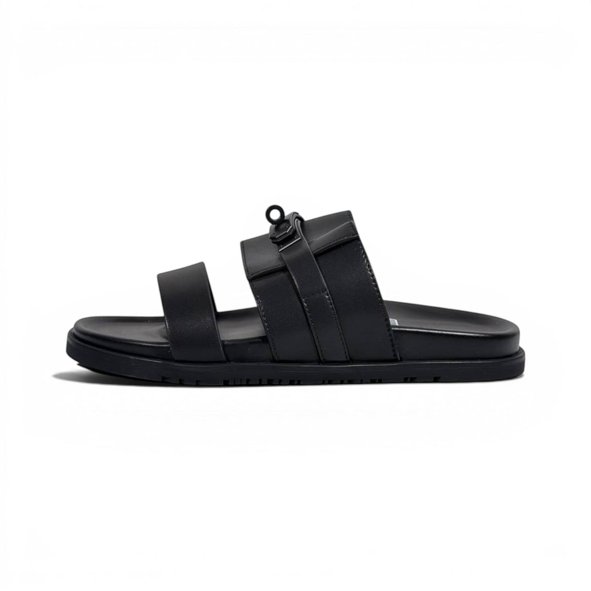 Hermès Black Luxury Slide Sandals – Premium Designer Summer Slippers 🖤✨ - MASTERPIECE