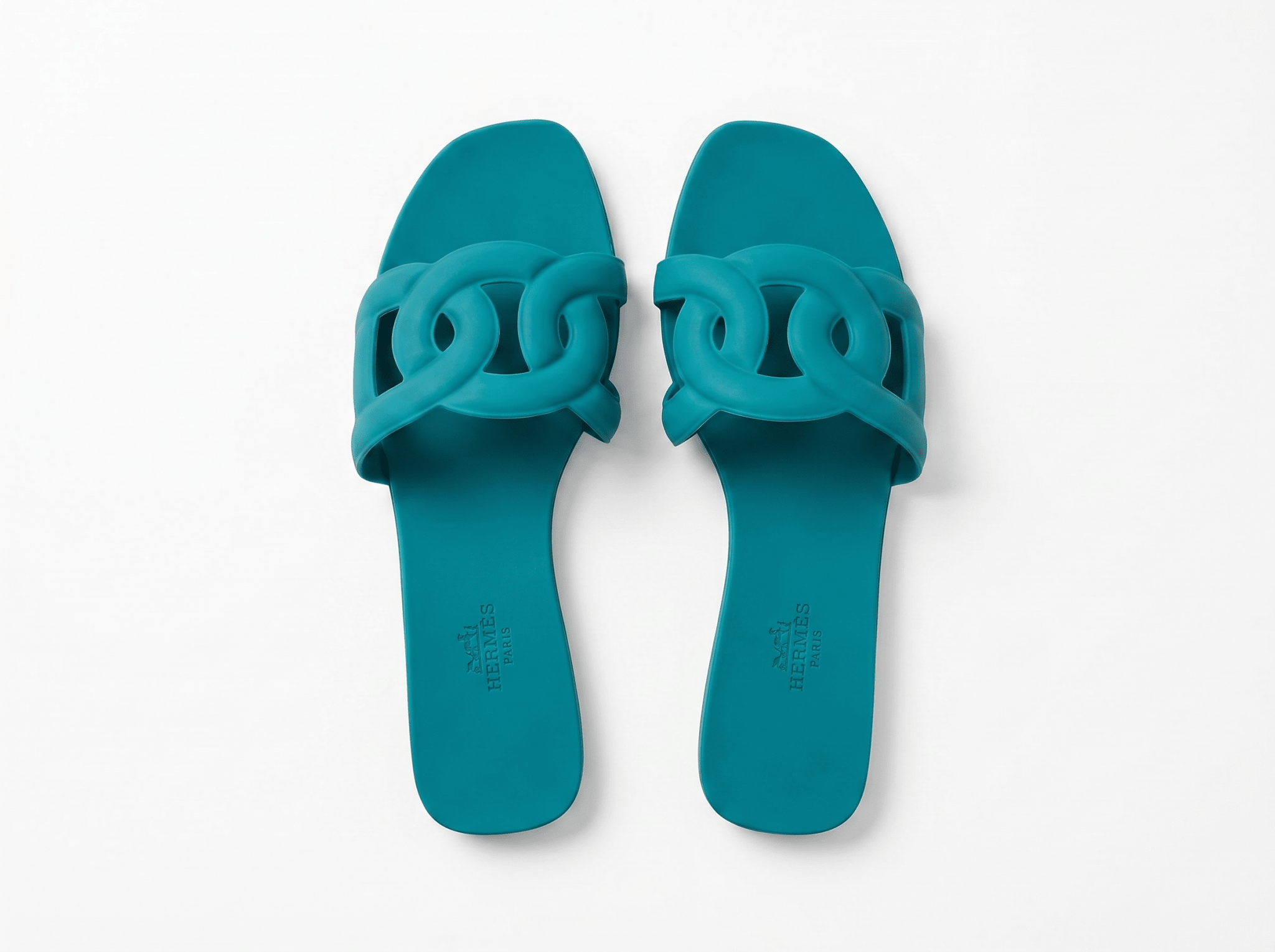Hermรจs Chypre Rubber Sandals โ Emerald Green ๐ - MASTERPIECE
