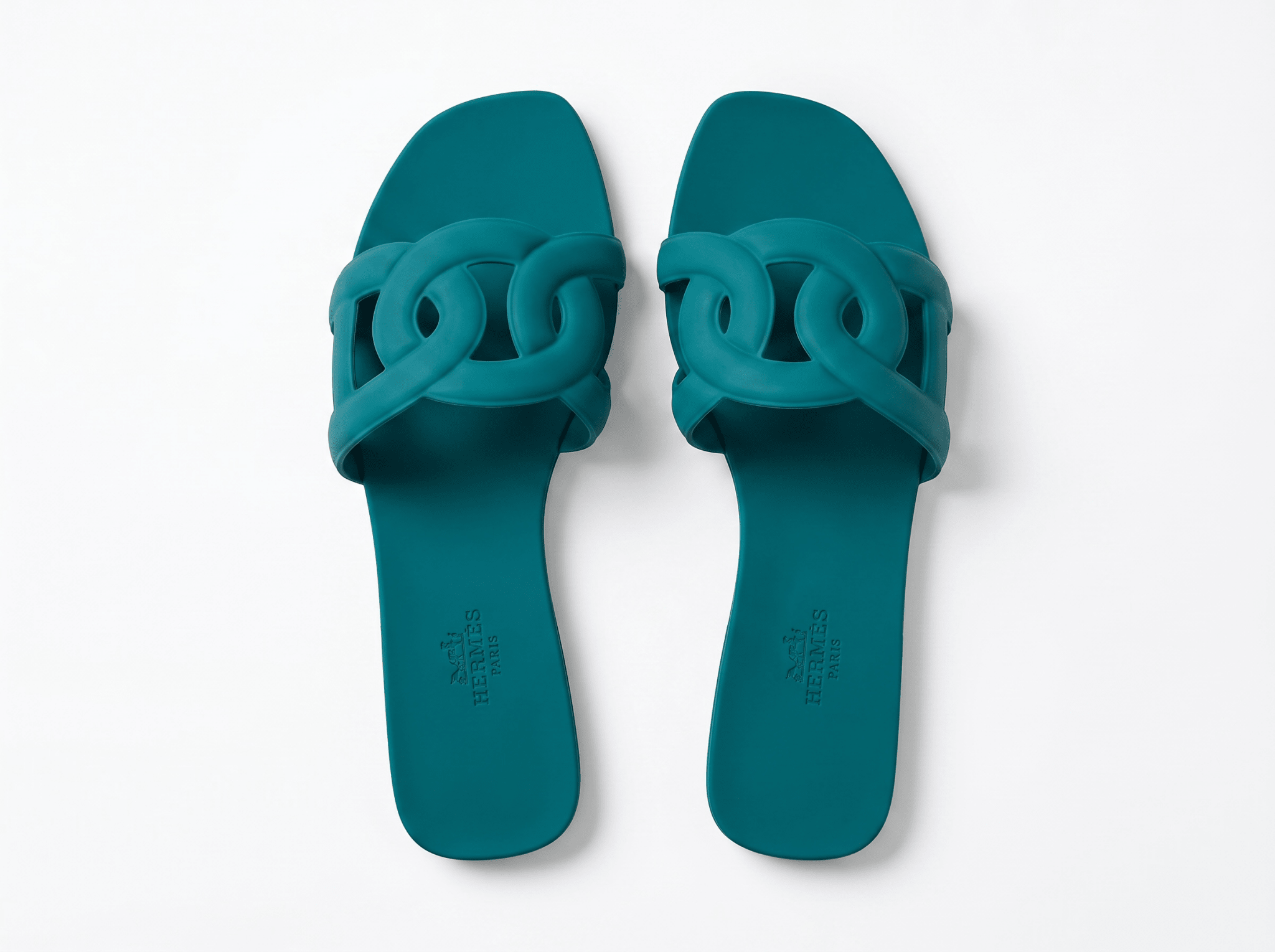 Hermรจs Chypre Rubber Sandals โ Emerald Green ๐ - MASTERPIECE
