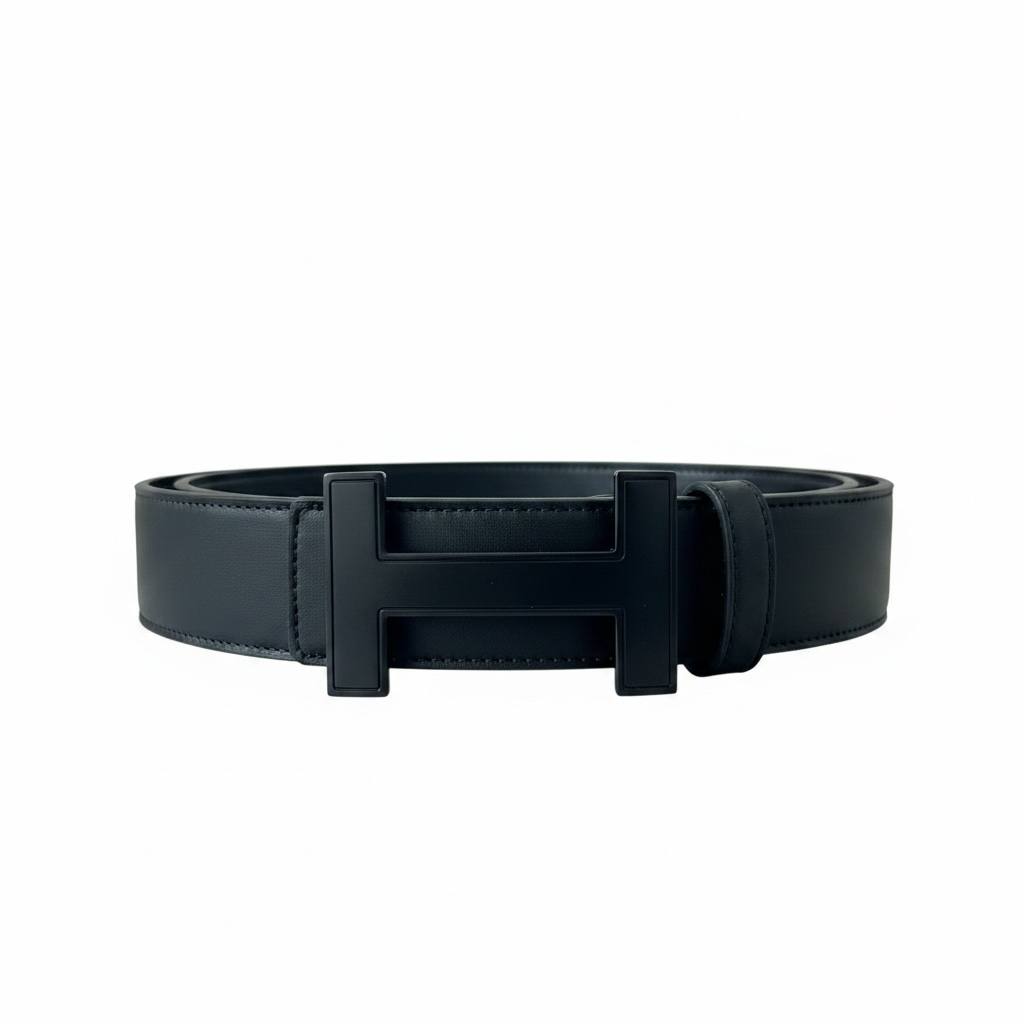 Hermès Inspired Black H Buckle Belt 110CM 🖤✨ Matte Black Luxury Designer Style Belt - MASTERPIECE