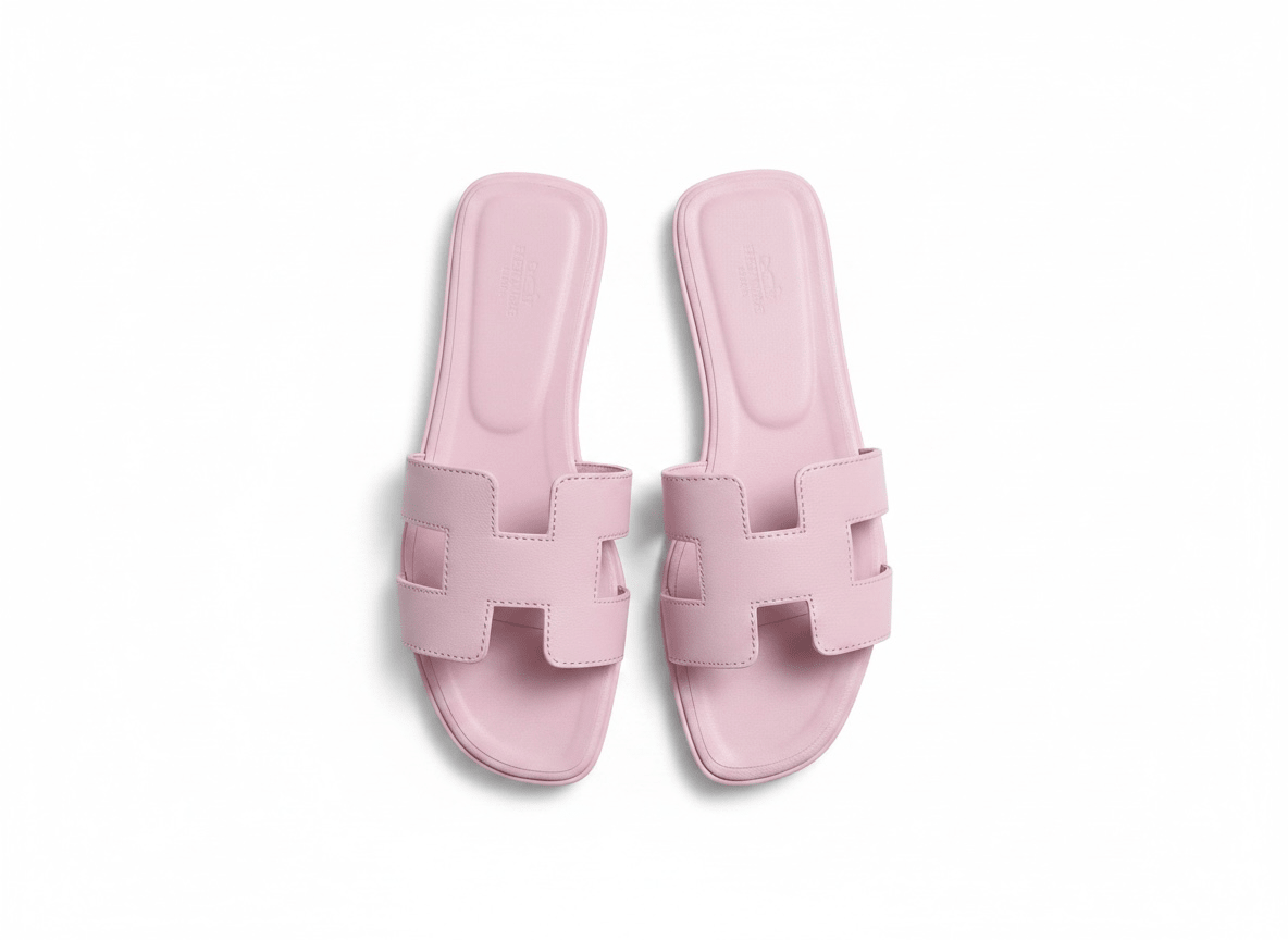 Hermès-Inspired Pink Flat Slides 💗✨ - MASTERPIECE
