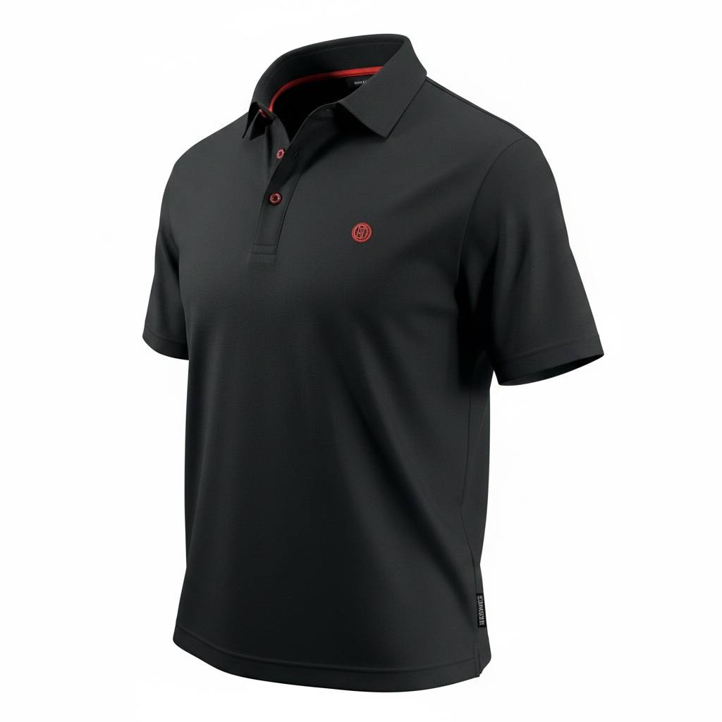 Hermès Premium Black Polo Shirt – Modern Luxury Slim Fit Polo 👕🖤 - MASTERPIECE