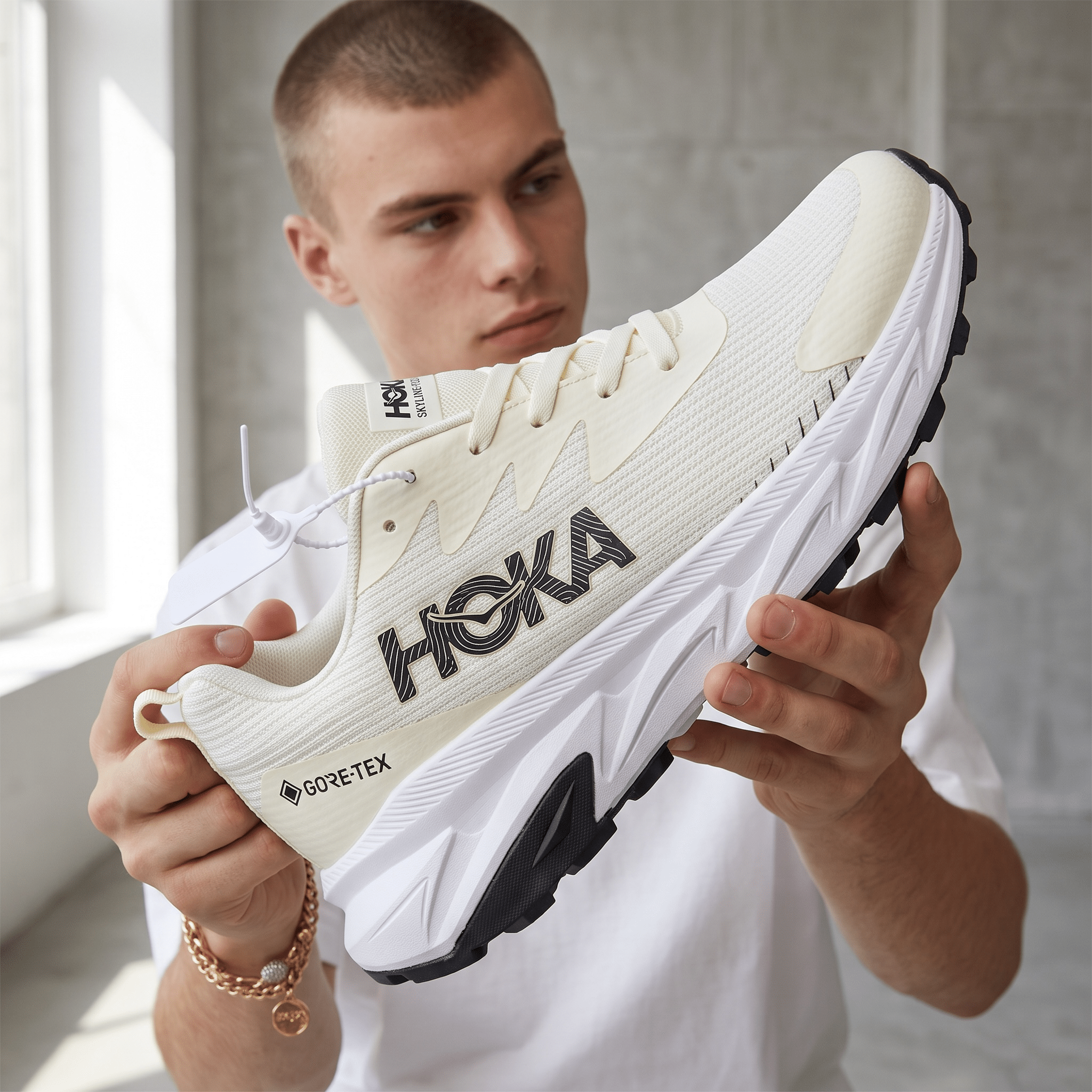 🤍 HOKA Skyline Float GTX Trail Running Shoes – White/Black - MASTERPIECE