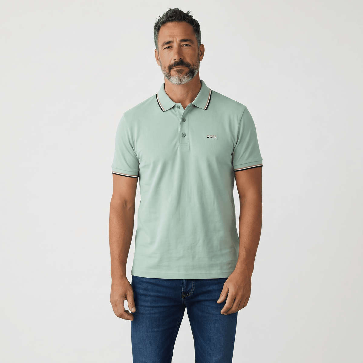 🤍✨ Hugo Boss Beige Luxury Polo Shirt – Timeless Smart Casual Essential 👔🔥 - MASTERPIECE