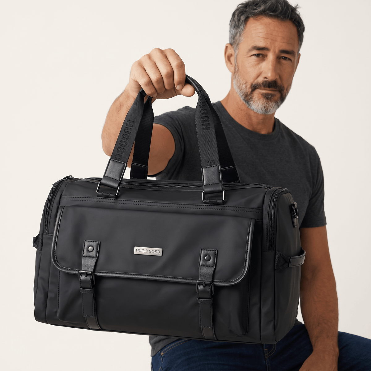 HUGO BOSS Black Luxe Travel Duffle Bag 🖤✈️ - MASTERPIECE