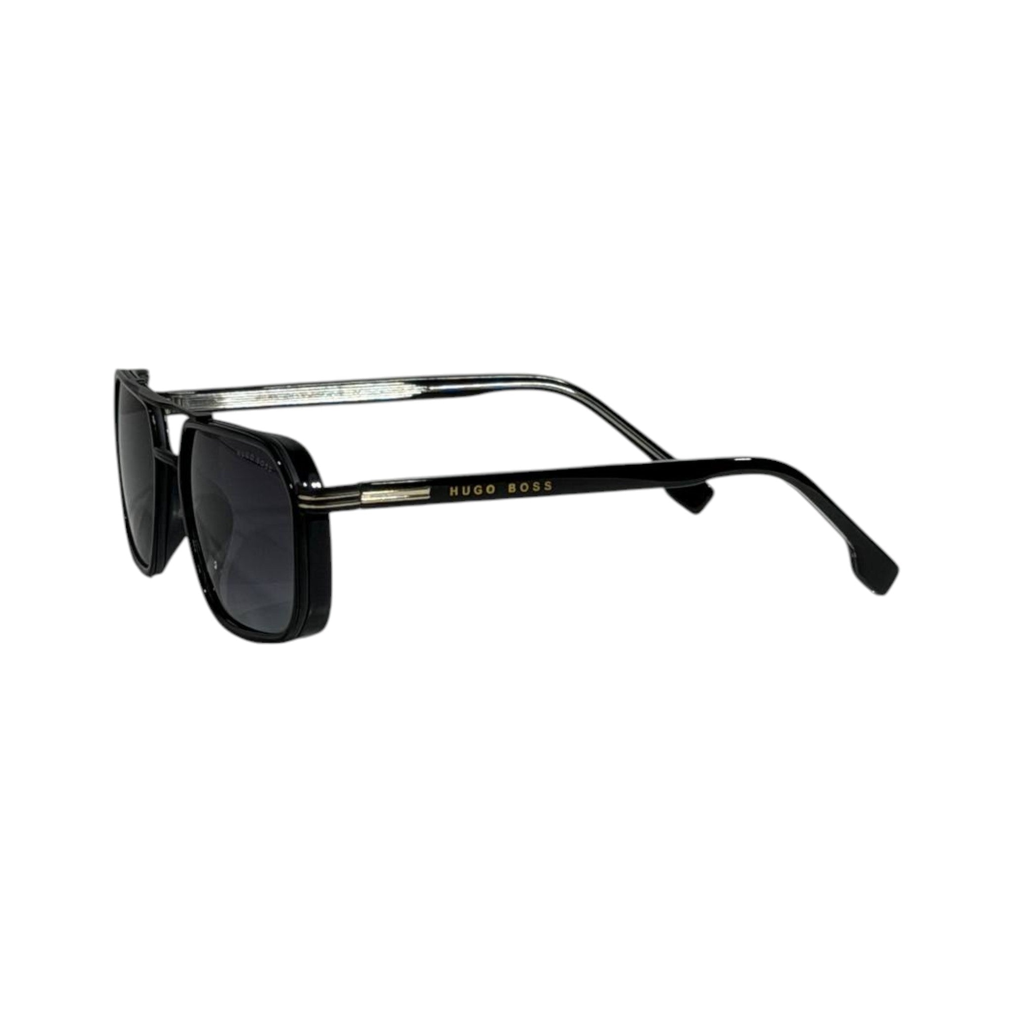 Hugo Boss Double Bridge Square Sunglasses – Black Luxury Frame 🕶️🖤 - MASTERPIECE