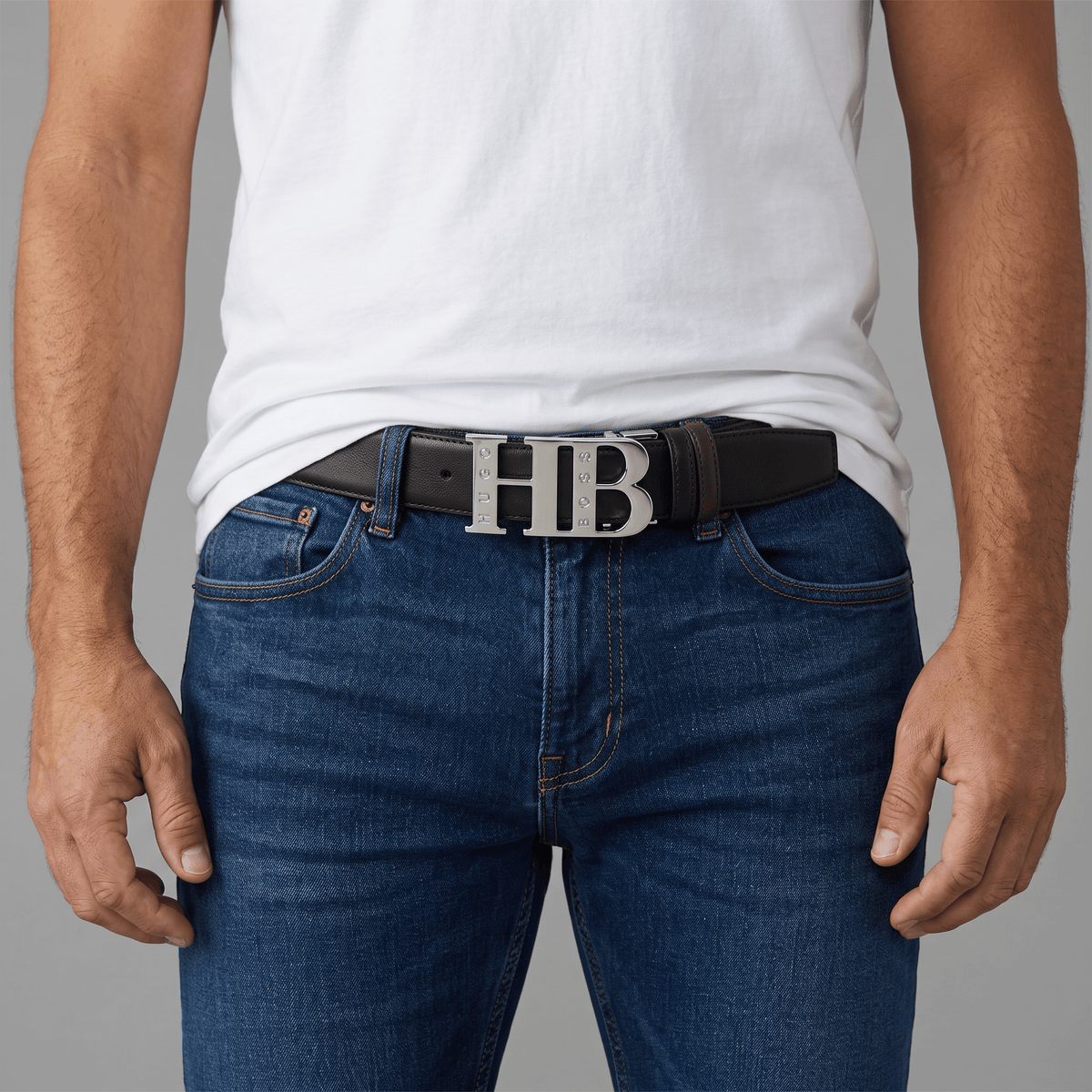 Hugo Boss HB Logo Reversible Leather Belt 🔥 | Black & Brown Signature - MASTERPIECE