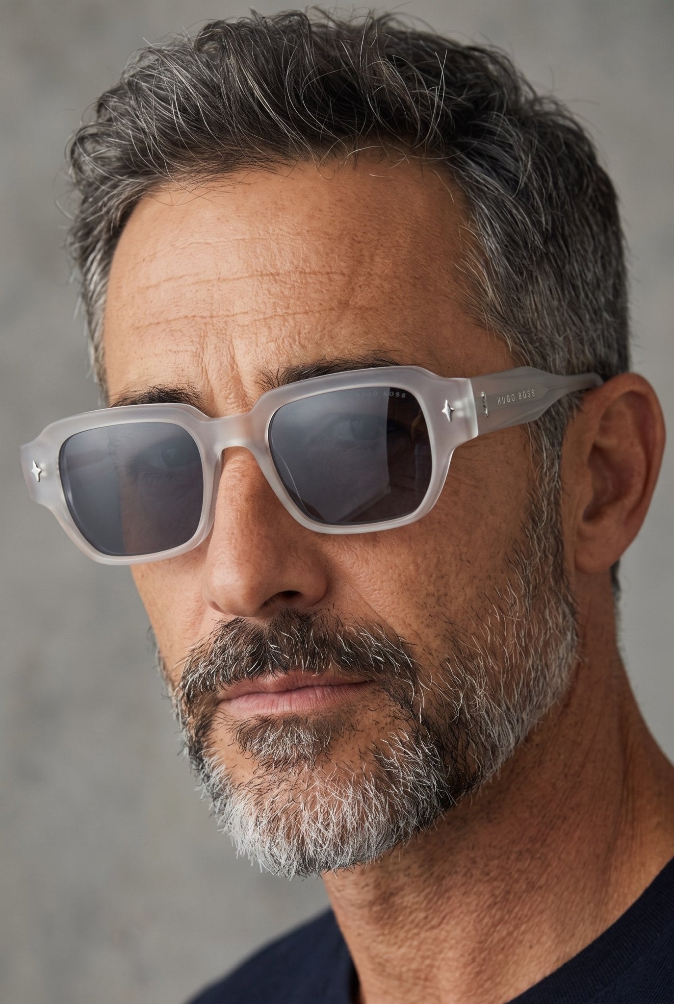 Hugo Boss Sunglasses – Square Frosted Grey 😎🕶️ - MASTERPIECE
