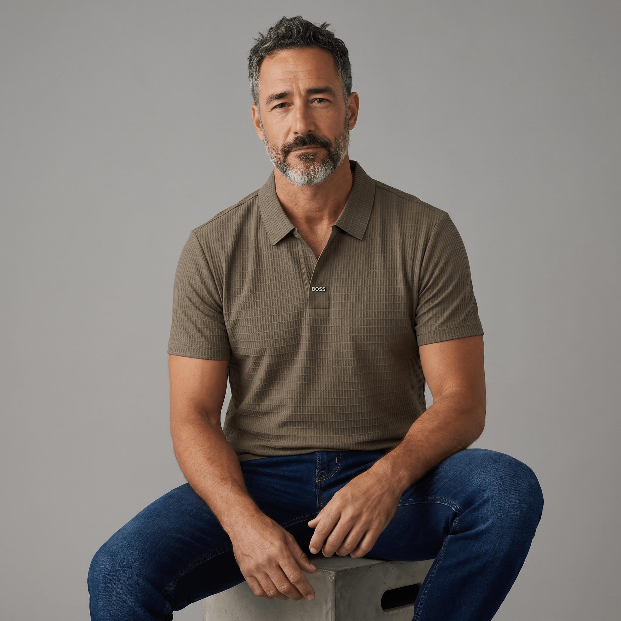 🤎🔥 Hugo Boss Textured Luxury Polo Shirt – Smart Casual Premium Edition 👔✨ - MASTERPIECE