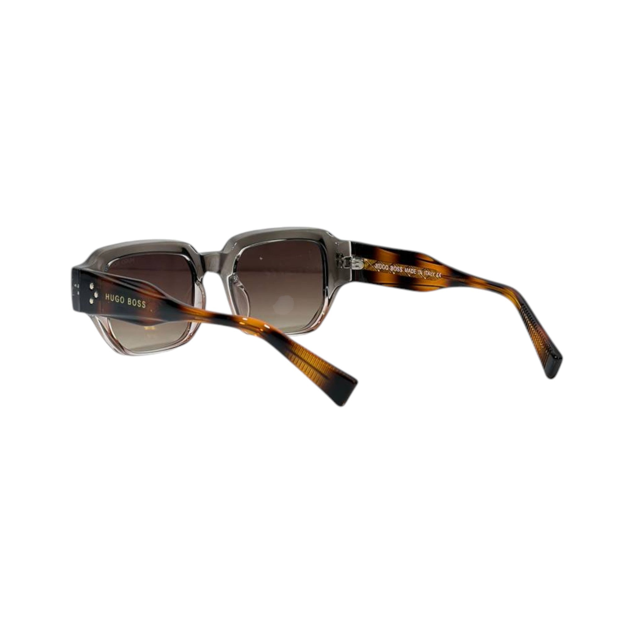 🕶️ Hugo Boss Transparent Tortoise Square Sunglasses | Luxury Statement Collection ✨ - MASTERPIECE