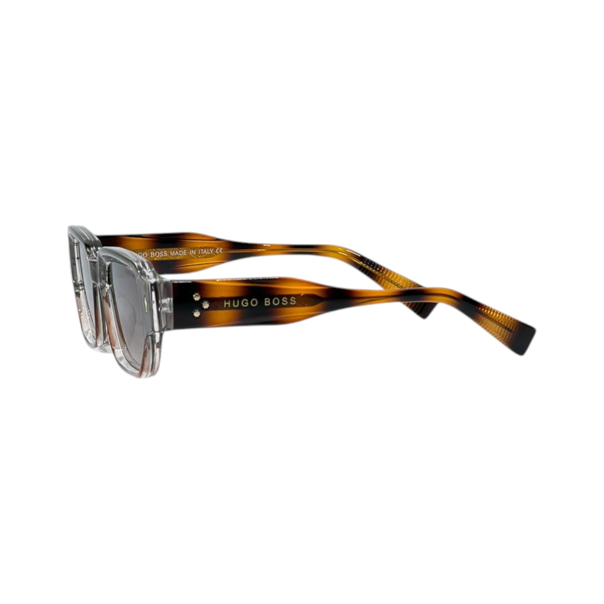 🕶️ Hugo Boss Transparent Tortoise Square Sunglasses | Luxury Statement Collection ✨ - MASTERPIECE