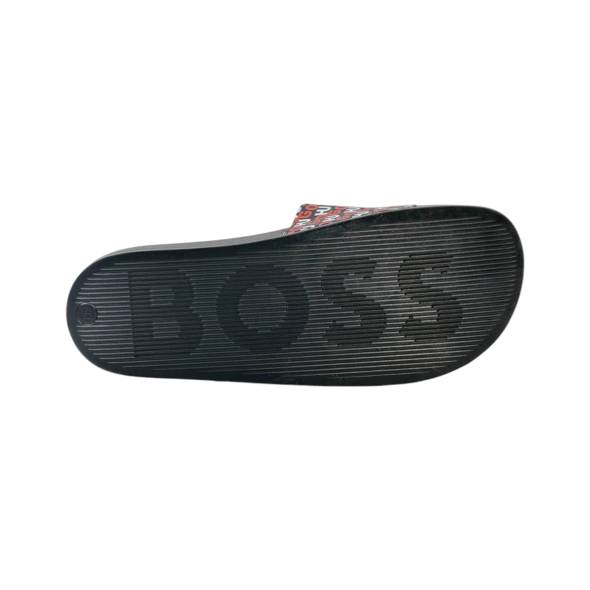 Hugo Logo Print Slides – Black Edition 🔥🖤 - MASTERPIECE