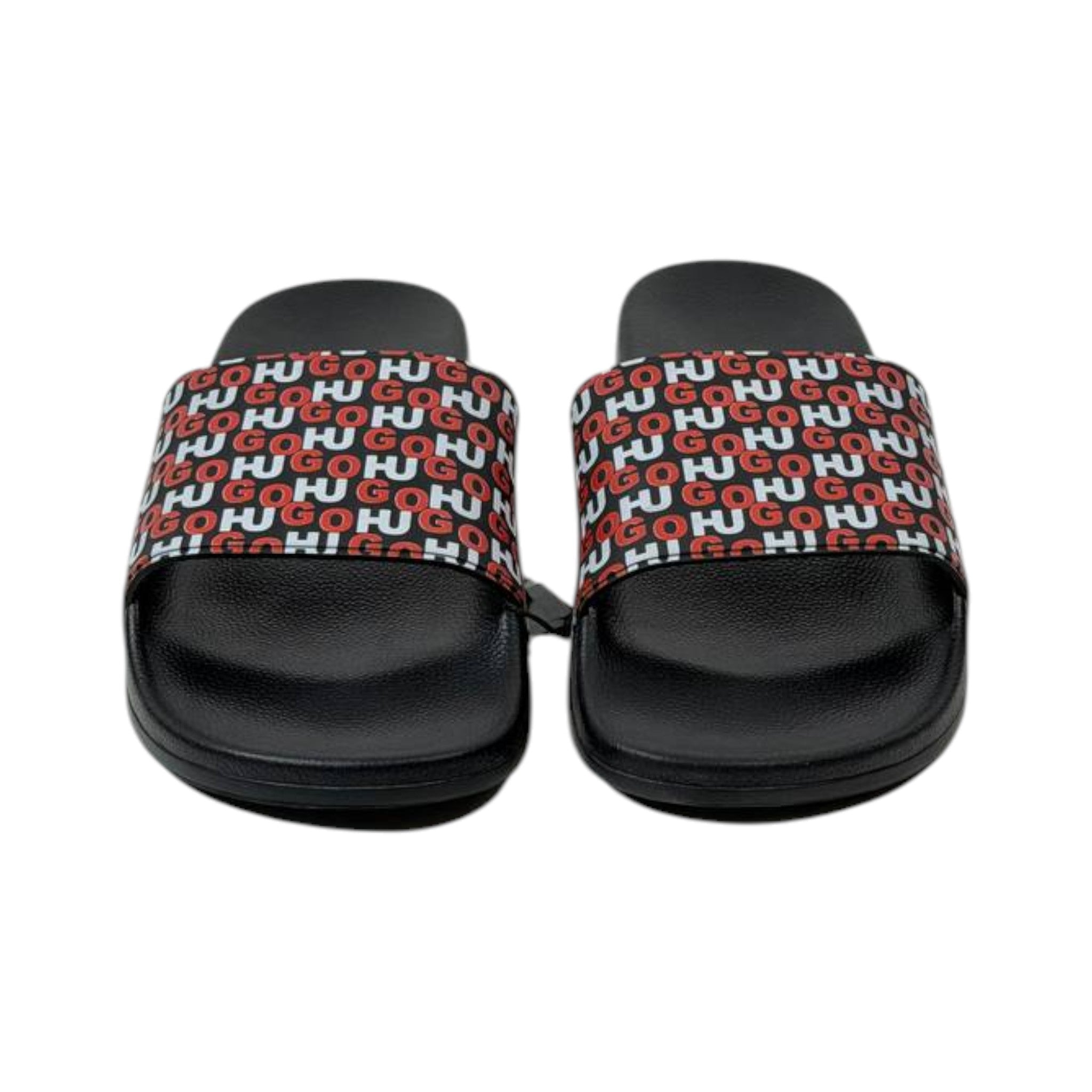 Hugo Logo Print Slides – Black Edition 🔥🖤 - MASTERPIECE