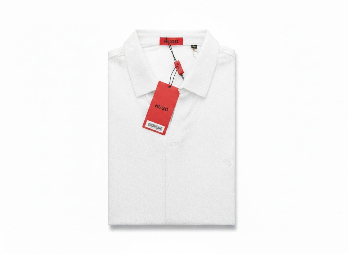 HUGO White Monogram Shirt 🤍✨ Clean Luxury Essential - MASTERPIECE