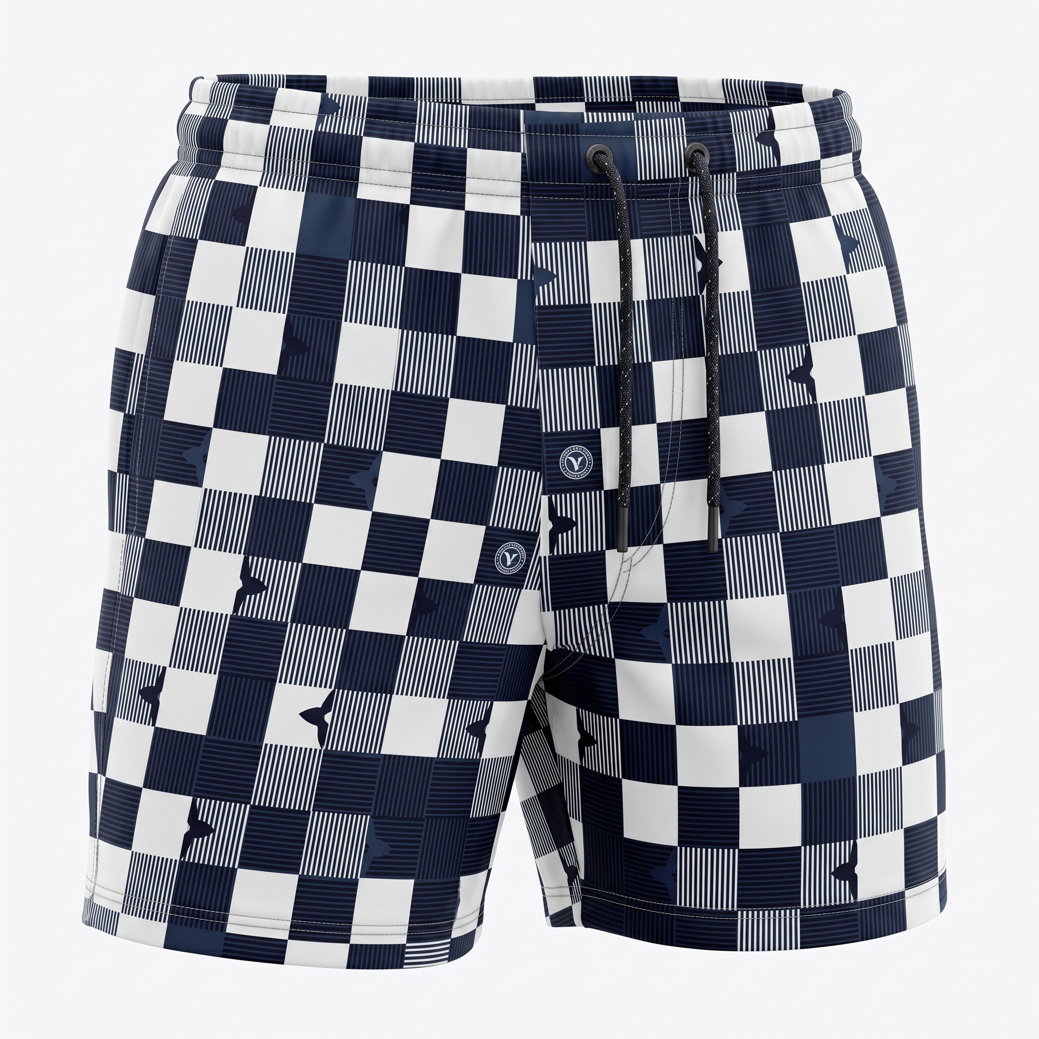 Louis Vuitton Damier Check Swim Shorts – Navy & White 🌊💙🤍