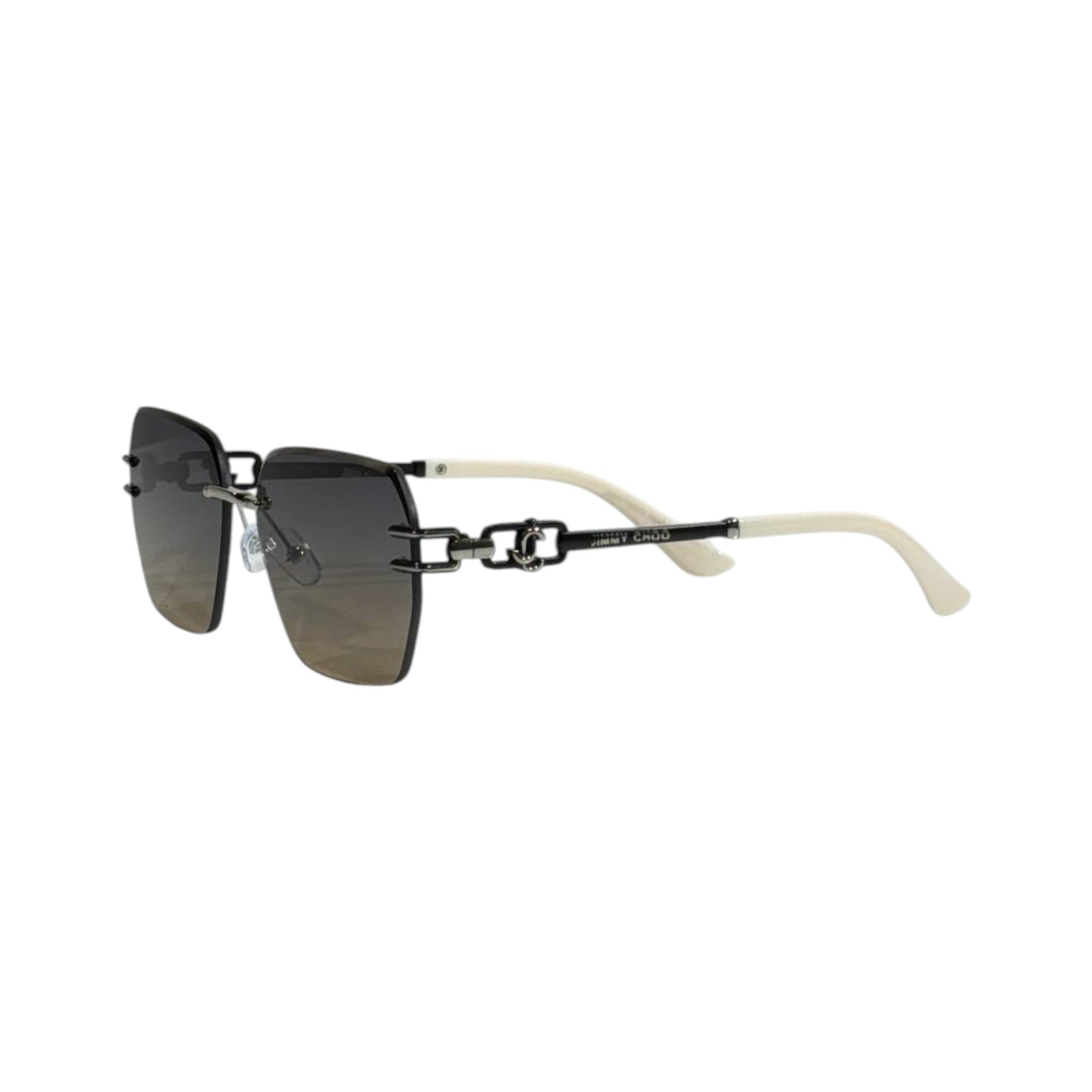 Jimmy Choo Inspired Rimless Sunglasses – Nude & Black Soft Luxury ✨🤍🖤 - MASTERPIECE
