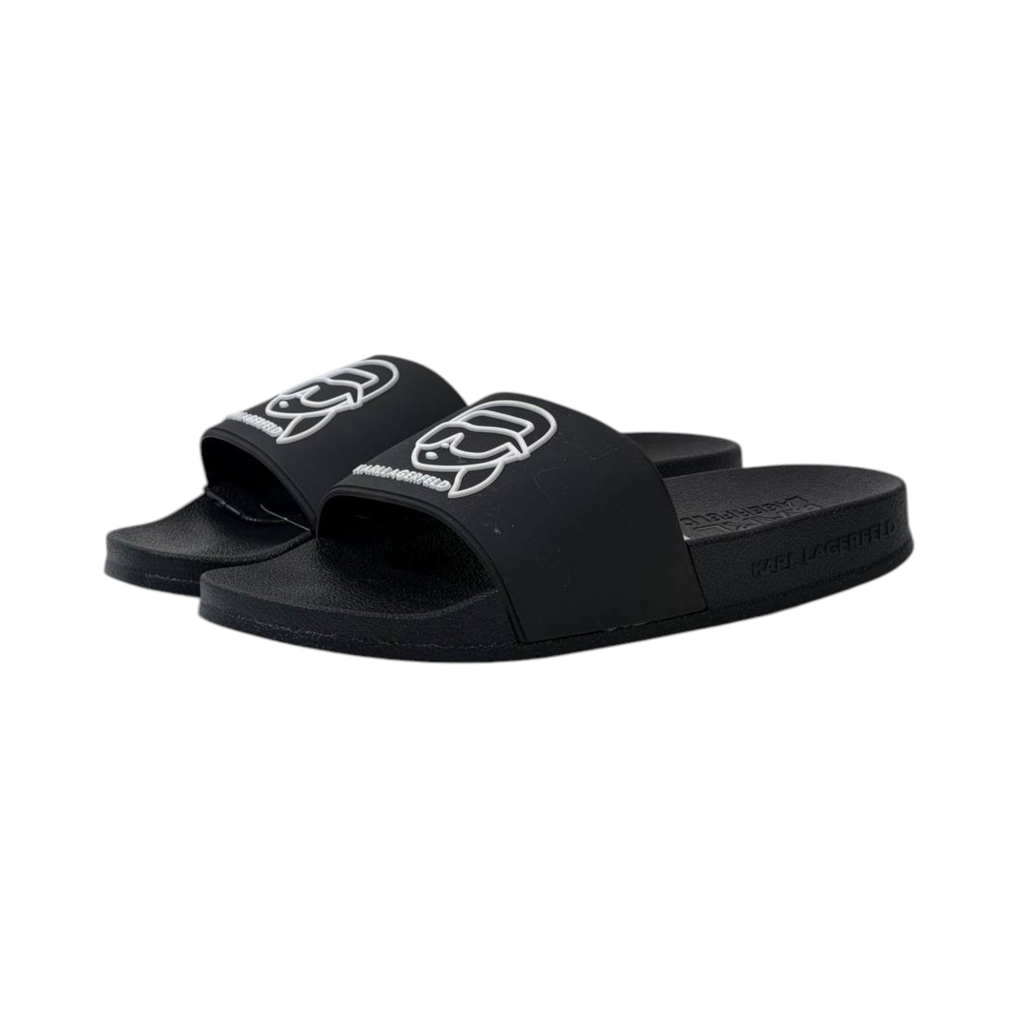 🖤 Karl Lagerfeld IKONIK Slide Sandals – Signature Black Edition - MASTERPIECE