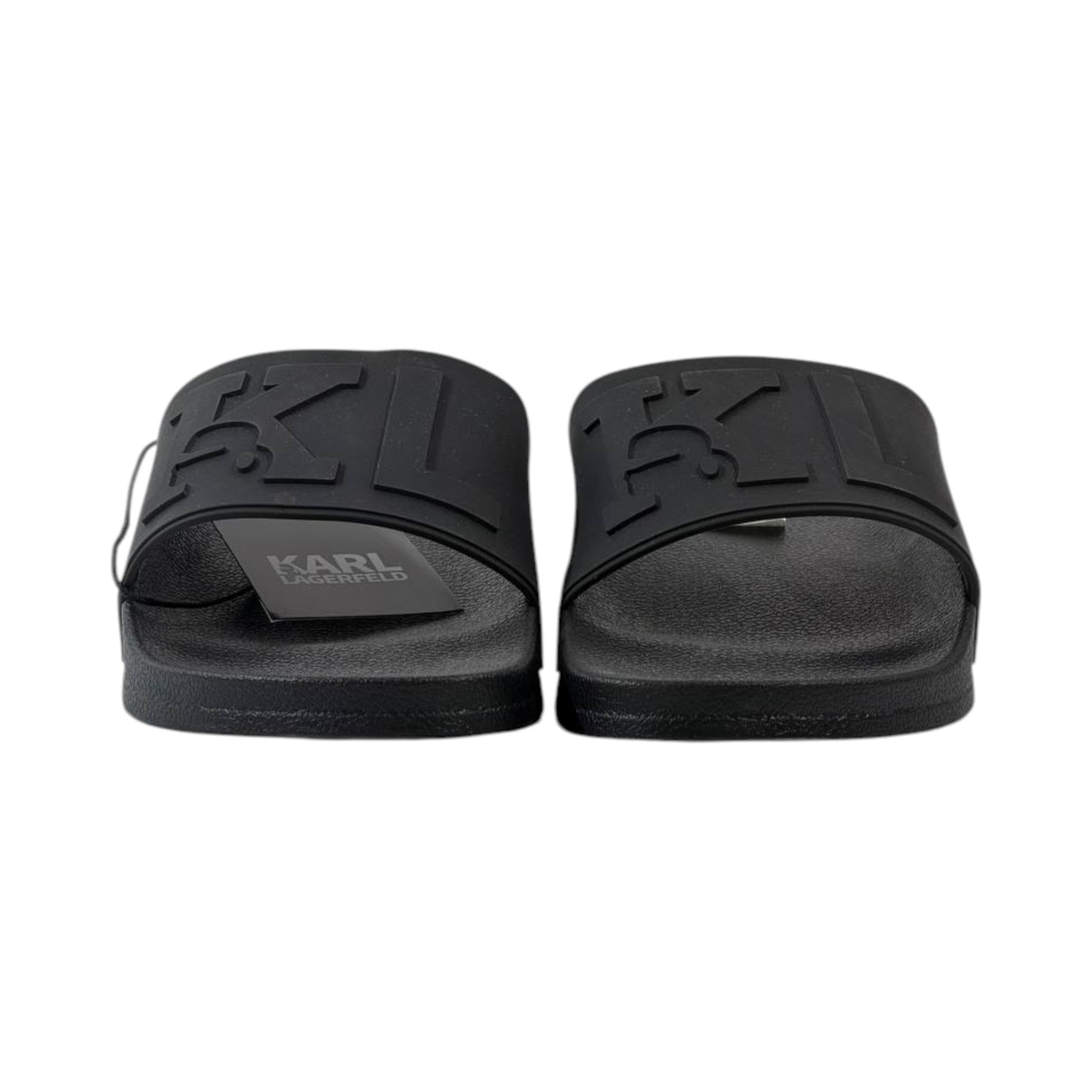 🖤 Karl Lagerfeld Monogram Slide Sandals – All Black Luxury Edition - MASTERPIECE