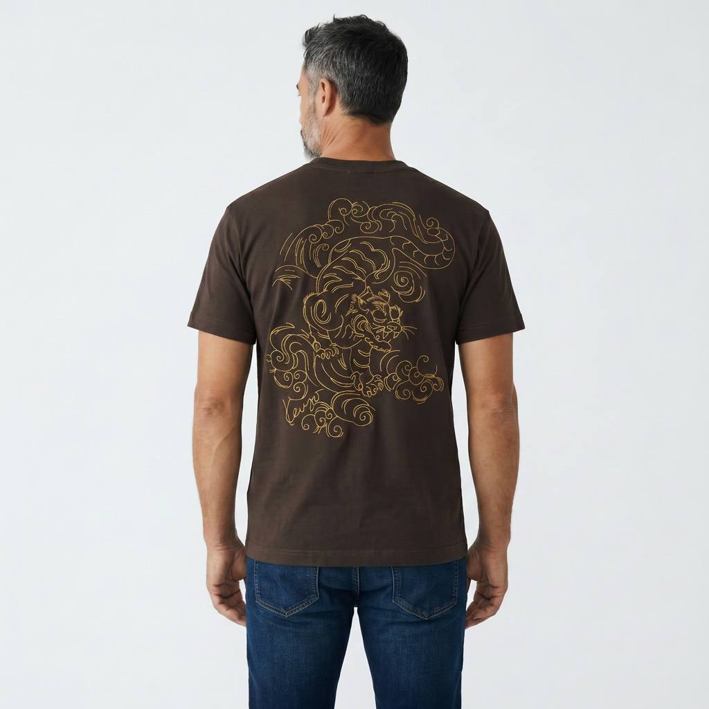 Kenzo Tiger Graphic T-Shirt – Brown Edition 🐅🤎 | Luxury Streetwear Statement - MASTERPIECE