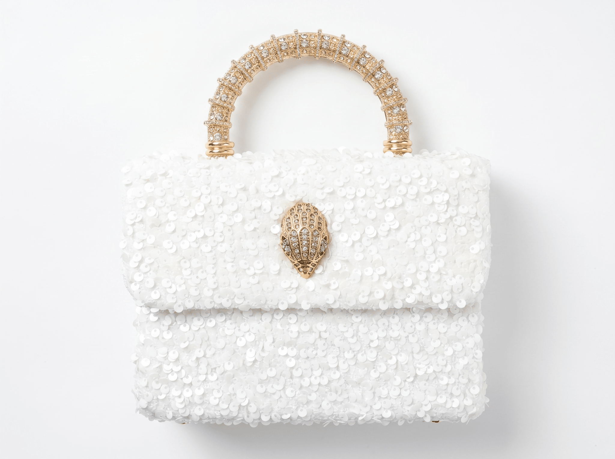 ✨ Kurt Geiger Crystal Eagle Top Handle Bag – White Glamour Edition ✨ - MASTERPIECE