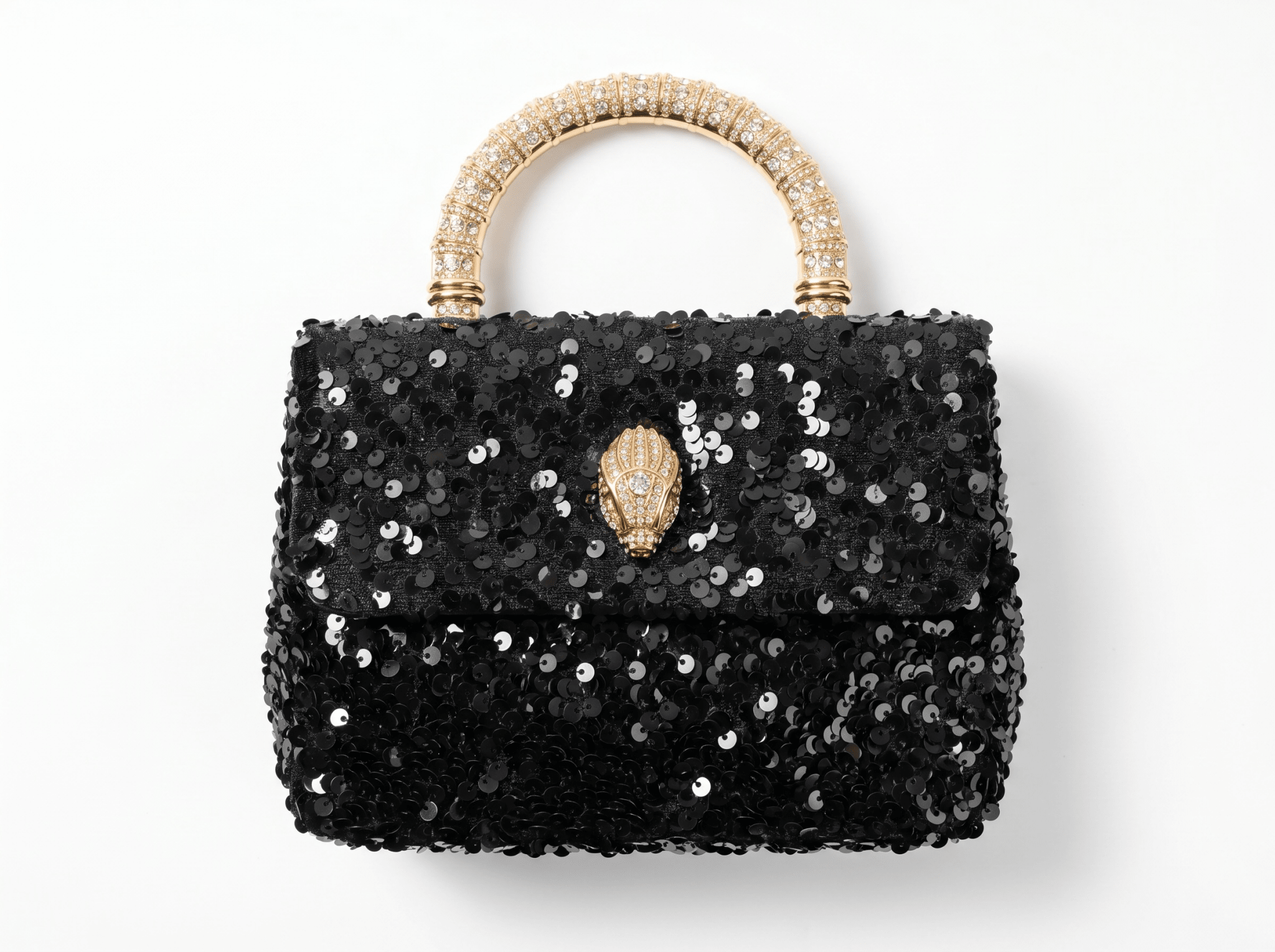 ✨ Kurt Geiger Crystal Kensington Top Handle Bag – Midnight Glam Edition ✨ - MASTERPIECE