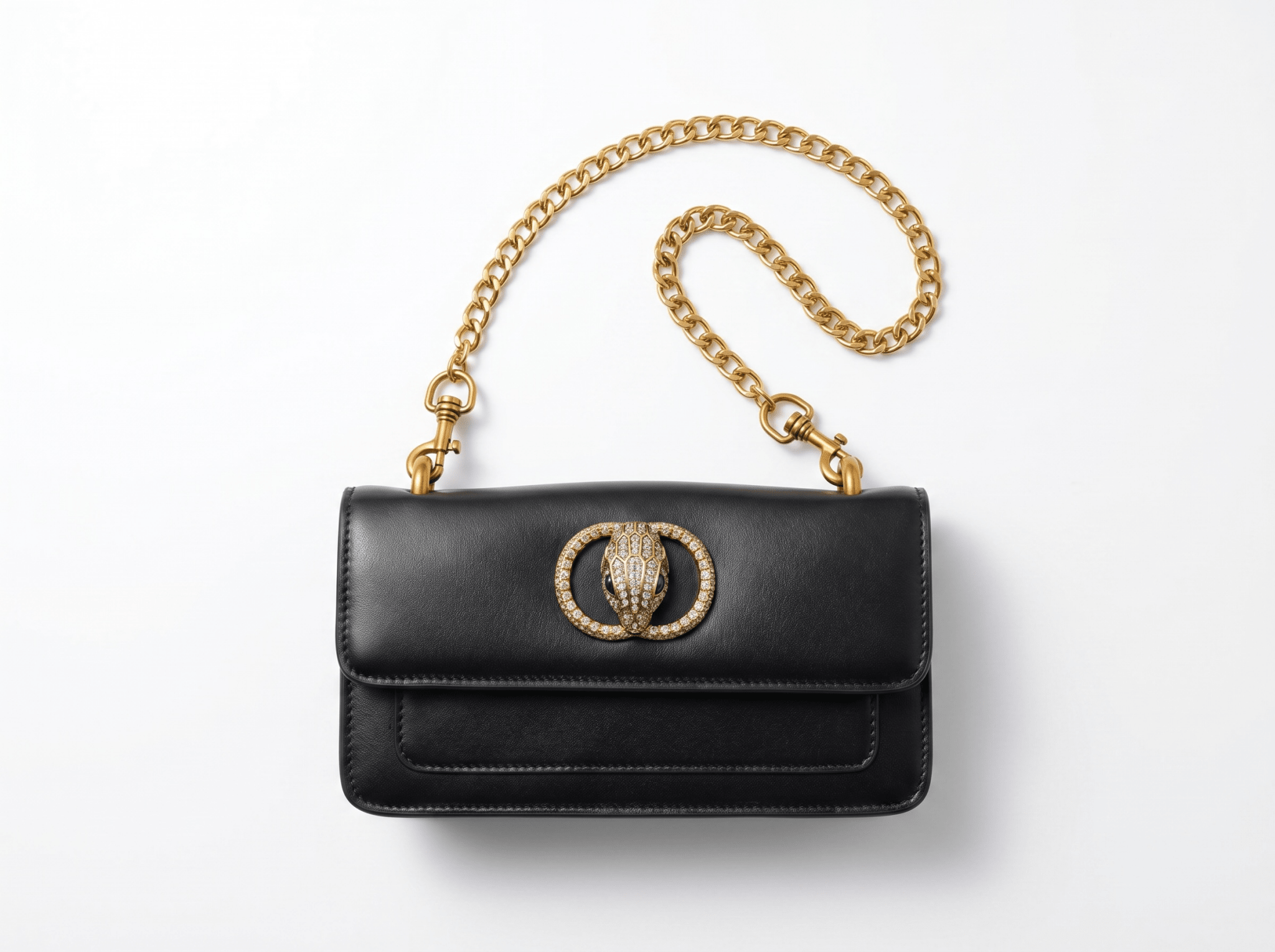 🖤 Kurt Geiger Kensington Leather Crossbody Bag – Black & Gold Luxe Edition ✨ - MASTERPIECE