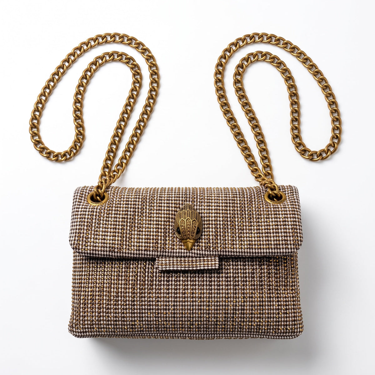 Kurt Geiger Shoulder Bag – Brown Tweed 👜🐍 - MASTERPIECE