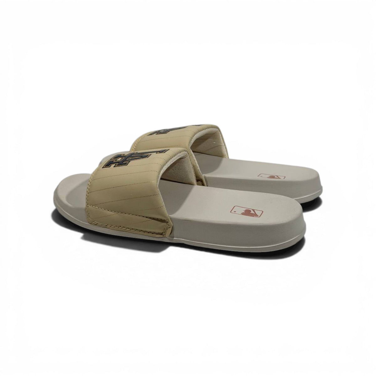 🤍⚾ LA Logo Slides – Beige Premium Comfort Edition - MASTERPIECE