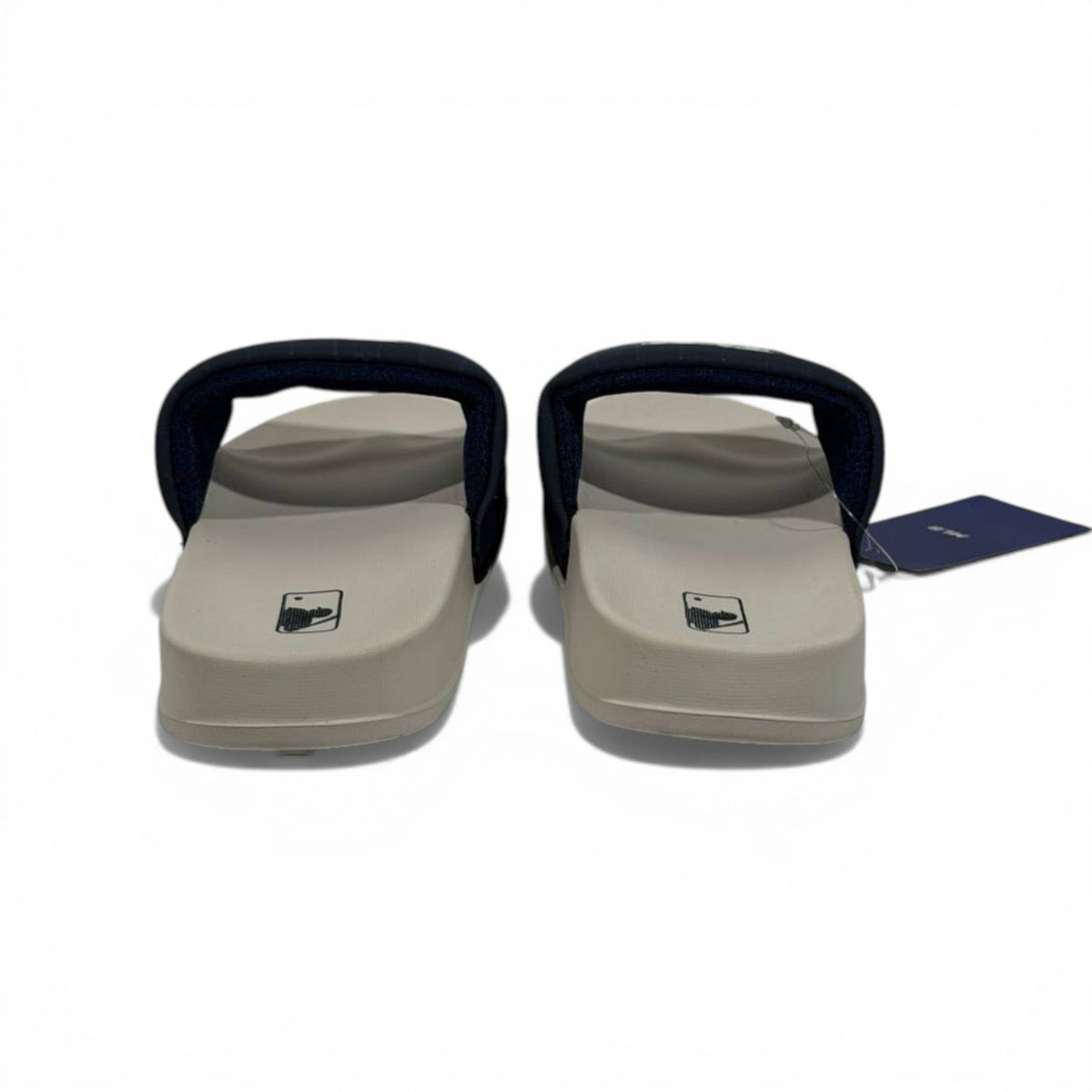 ⚾ LA Logo Slides – Navy & Beige Street Comfort Edition - MASTERPIECE