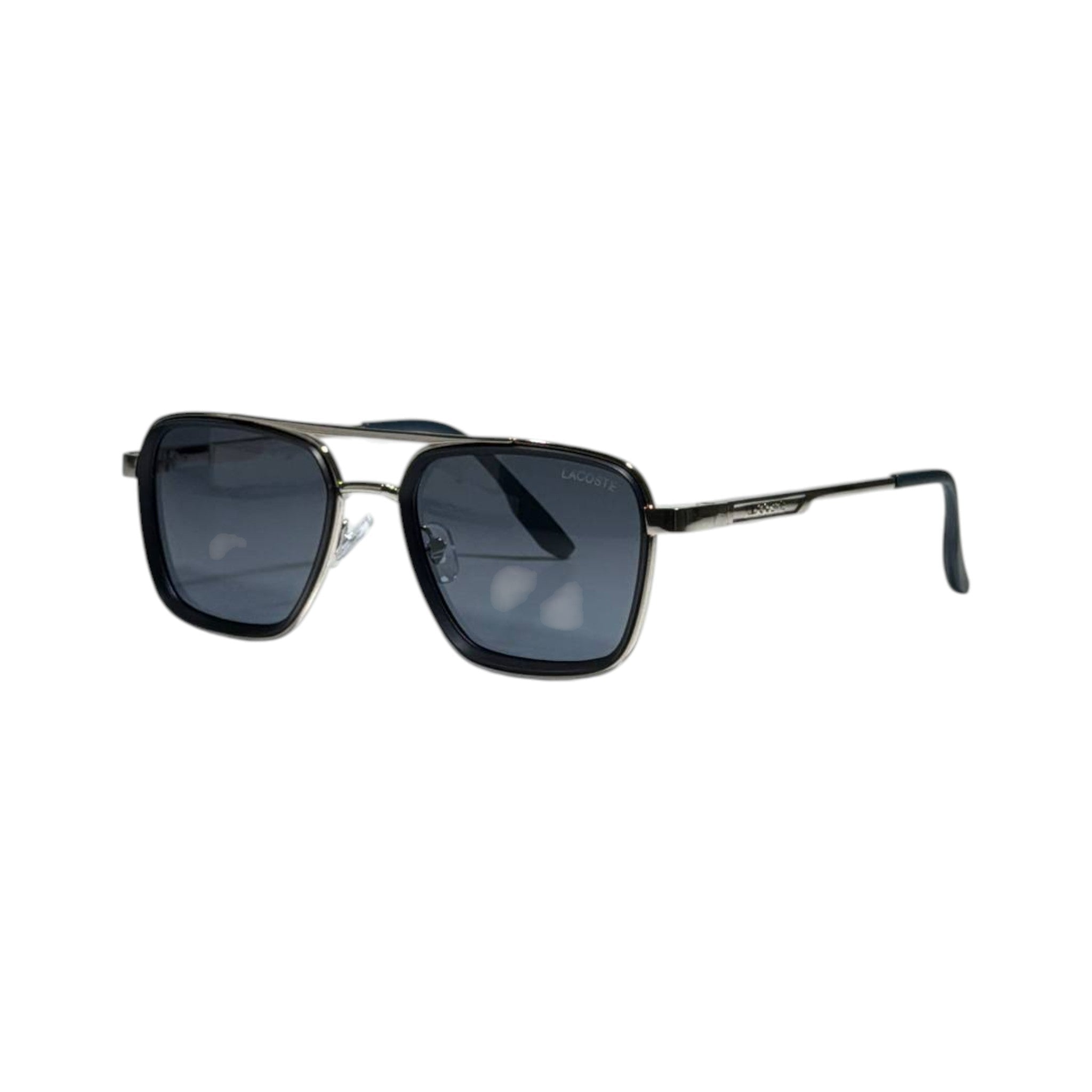🕶️ Lacoste Classic Square Aviator Sunglasses | Gunmetal Frame with Dark Lenses ✨🐊 - MASTERPIECE