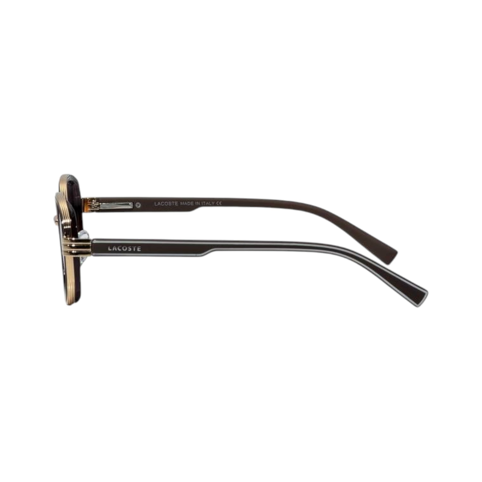 🕶️ Lacoste Premium Square Sunglasses – Gold & Brown Edition - MASTERPIECE