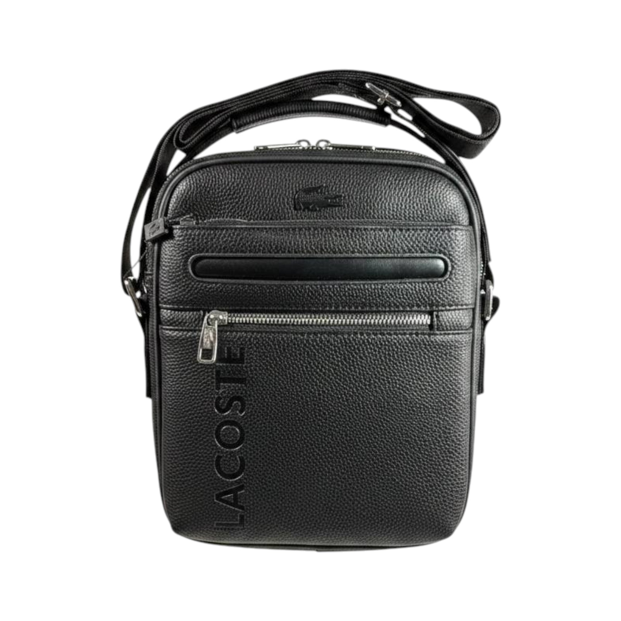 Lacoste Urban Black Crossbody Bag 🐊✨ Premium Everyday Messenger - MASTERPIECE