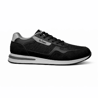Lee Cooper Classic Runner – Black Grey Sneakers 👟 - MASTERPIECE