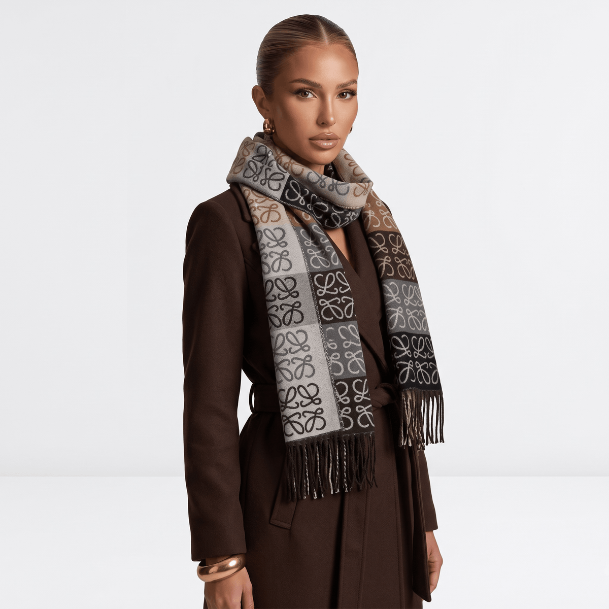 Loewe Anagram Colorblock Scarf - MASTERPIECE