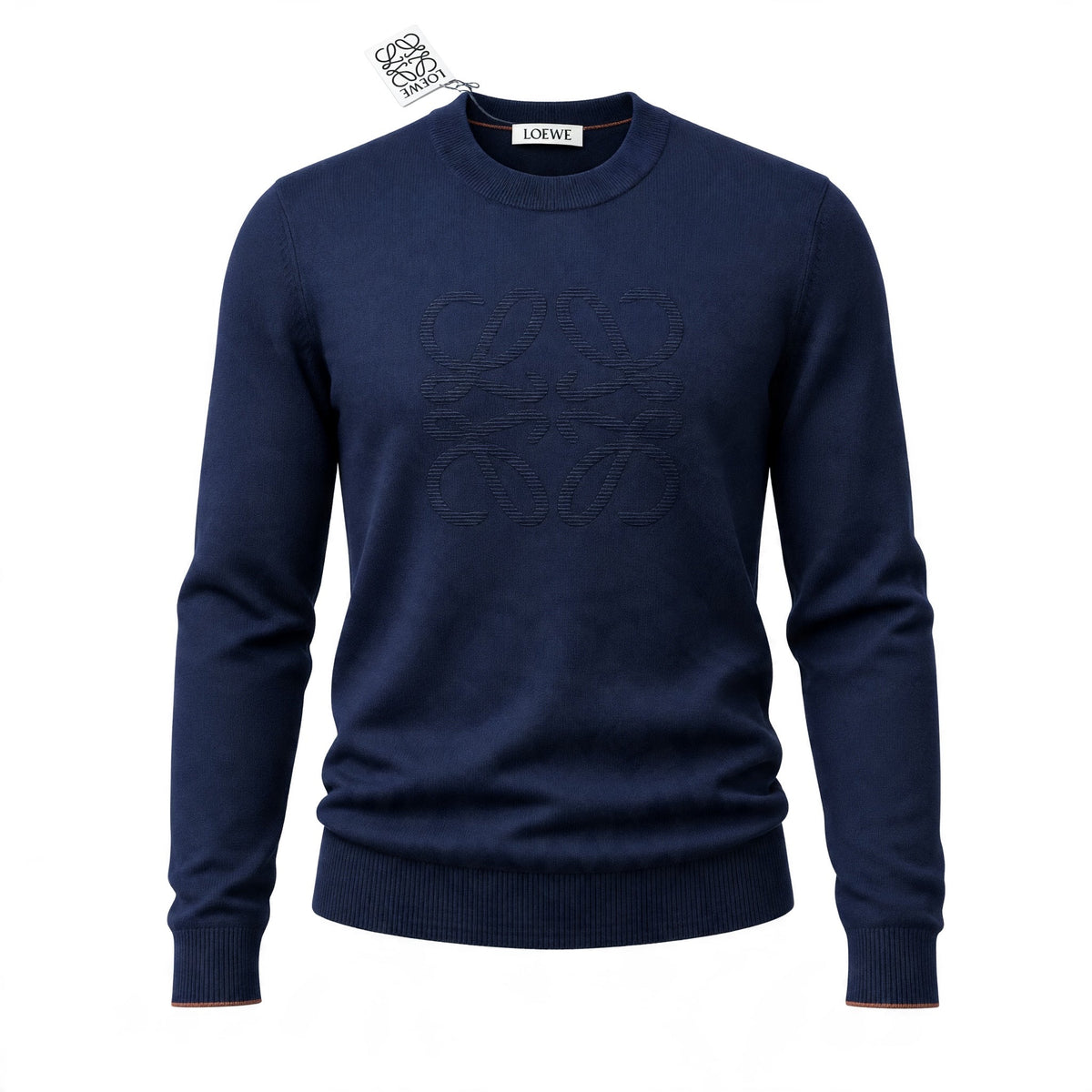 Loewe Pullover โ Men's Navy Anagram Crewneck - MASTERPIECE