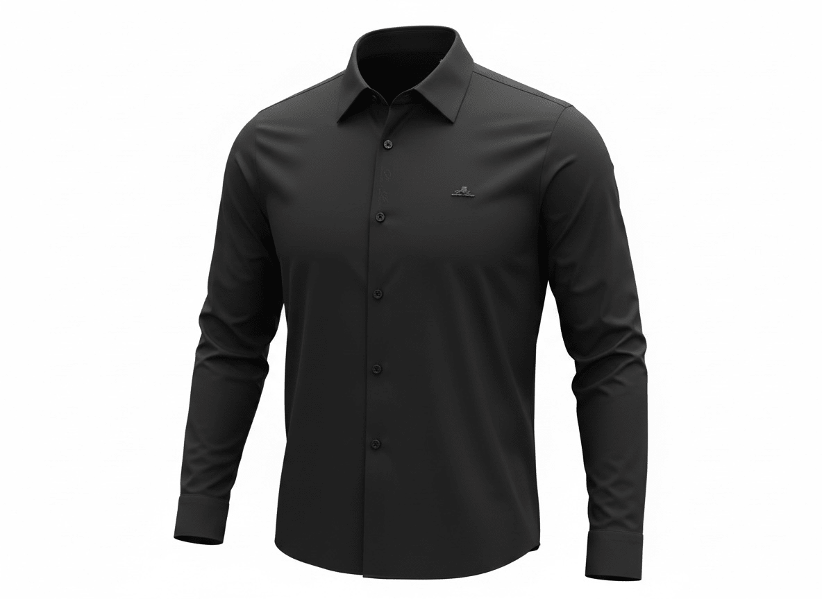 Loro Piana Black Long Sleeve Shirt 🖤✨ Minimal Luxury Fit - MASTERPIECE