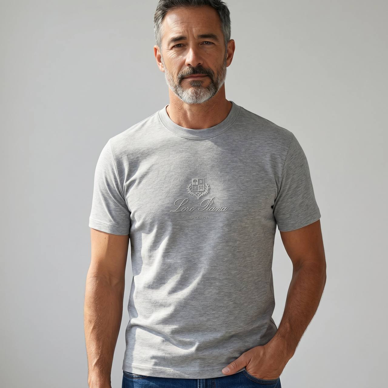 Loro Piana Heritage Grey Luxury T-Shirt 🤍✨ - MASTERPIECE