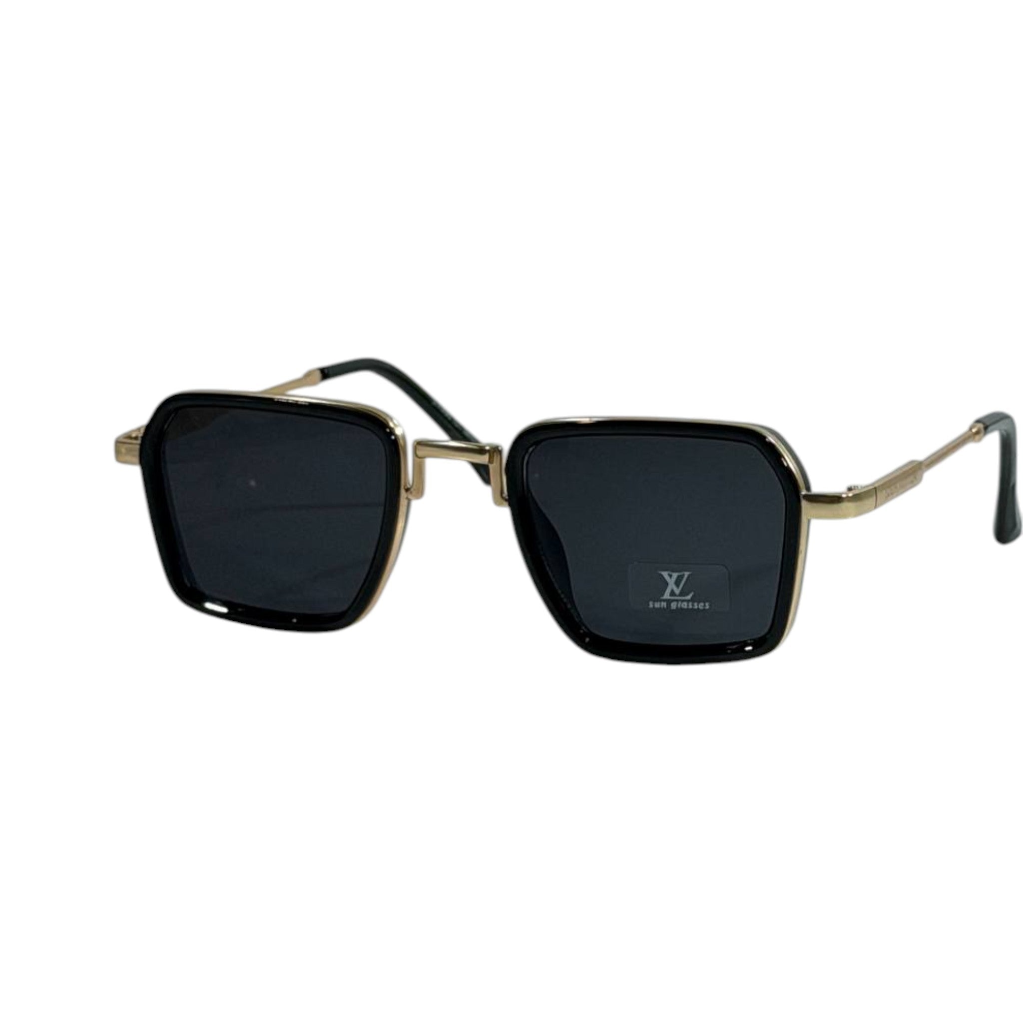 Louis Vuitton Black Square Sunglasses 🖤 | Gold Frame Luxury Shades - MASTERPIECE