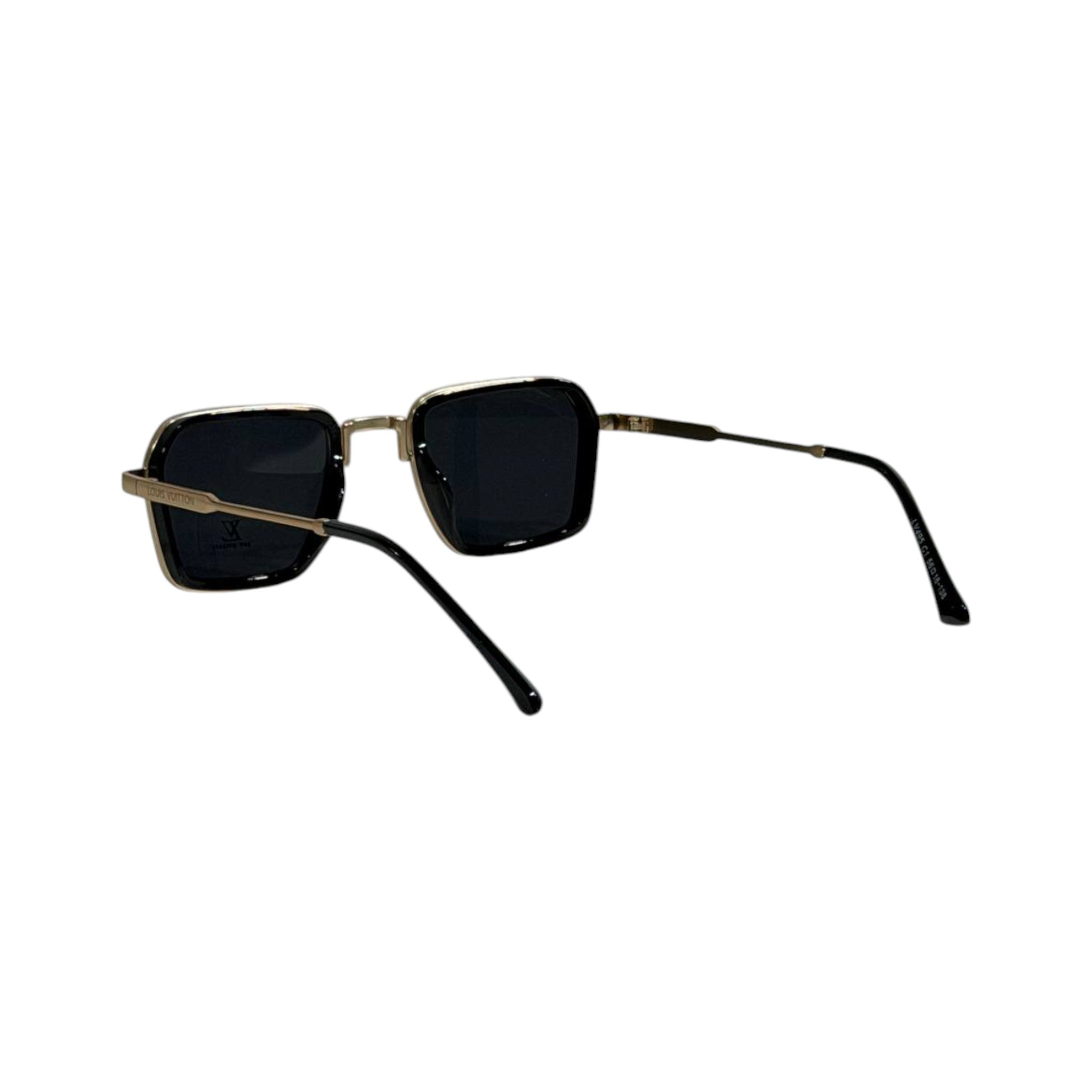 Louis Vuitton Black Square Sunglasses 🖤 | Gold Frame Luxury Shades - MASTERPIECE