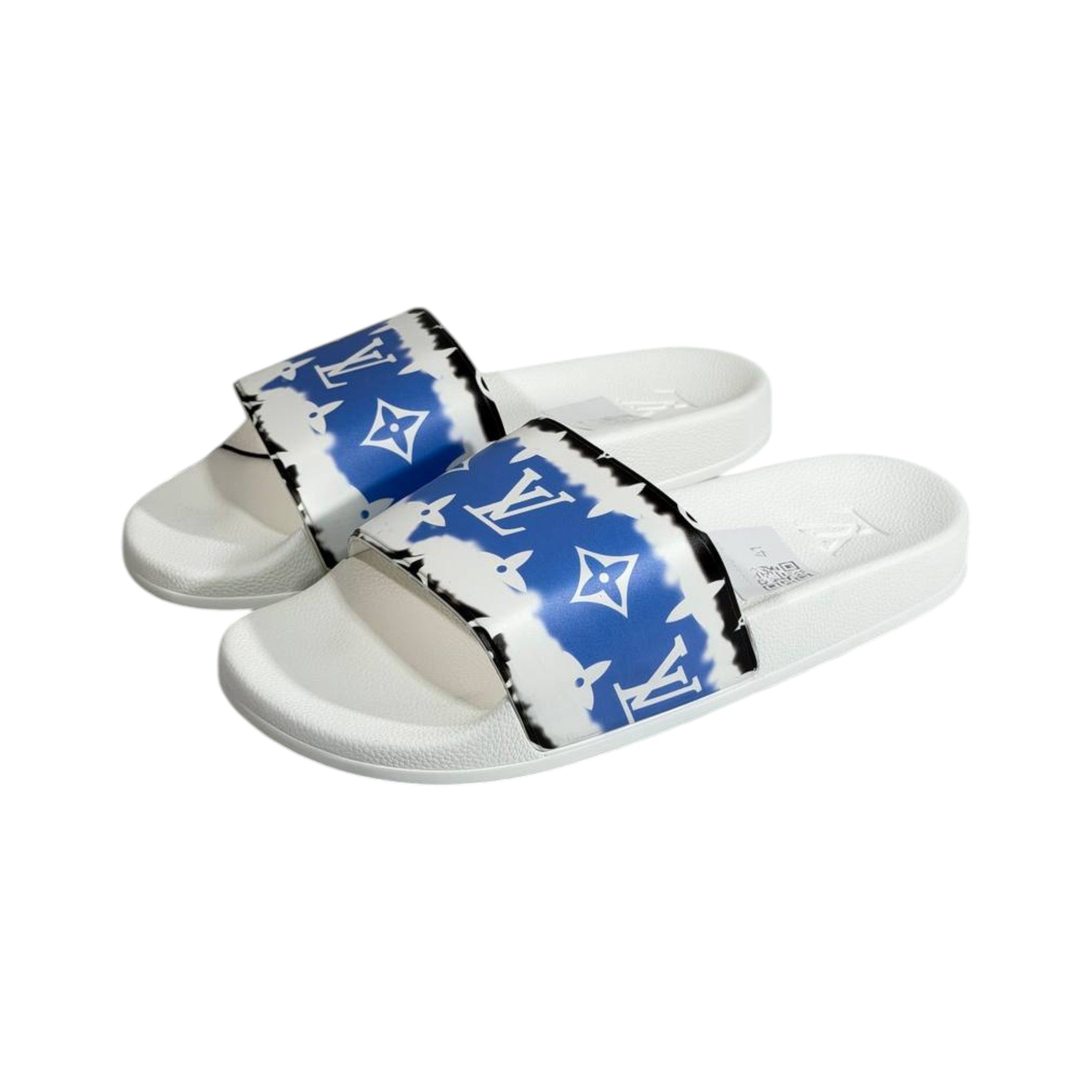 Louis Vuitton Blue Cloud Monogram Slides – Luxury Summer Statement Sandals 💙☁️👡 - MASTERPIECE